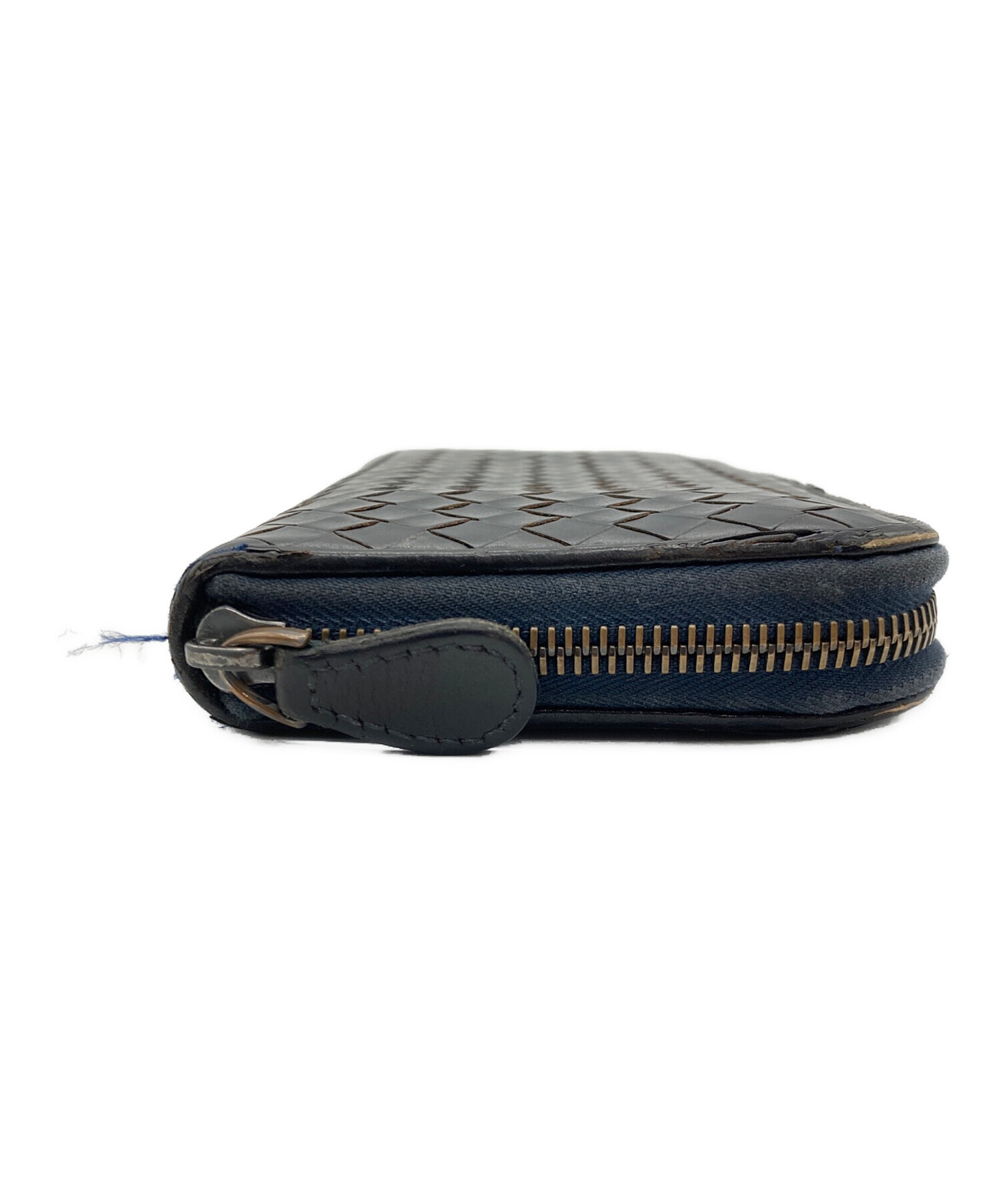中古・古着通販】BOTTEGA VENETA (ボッテガベネタ) 長財布 ネイビー