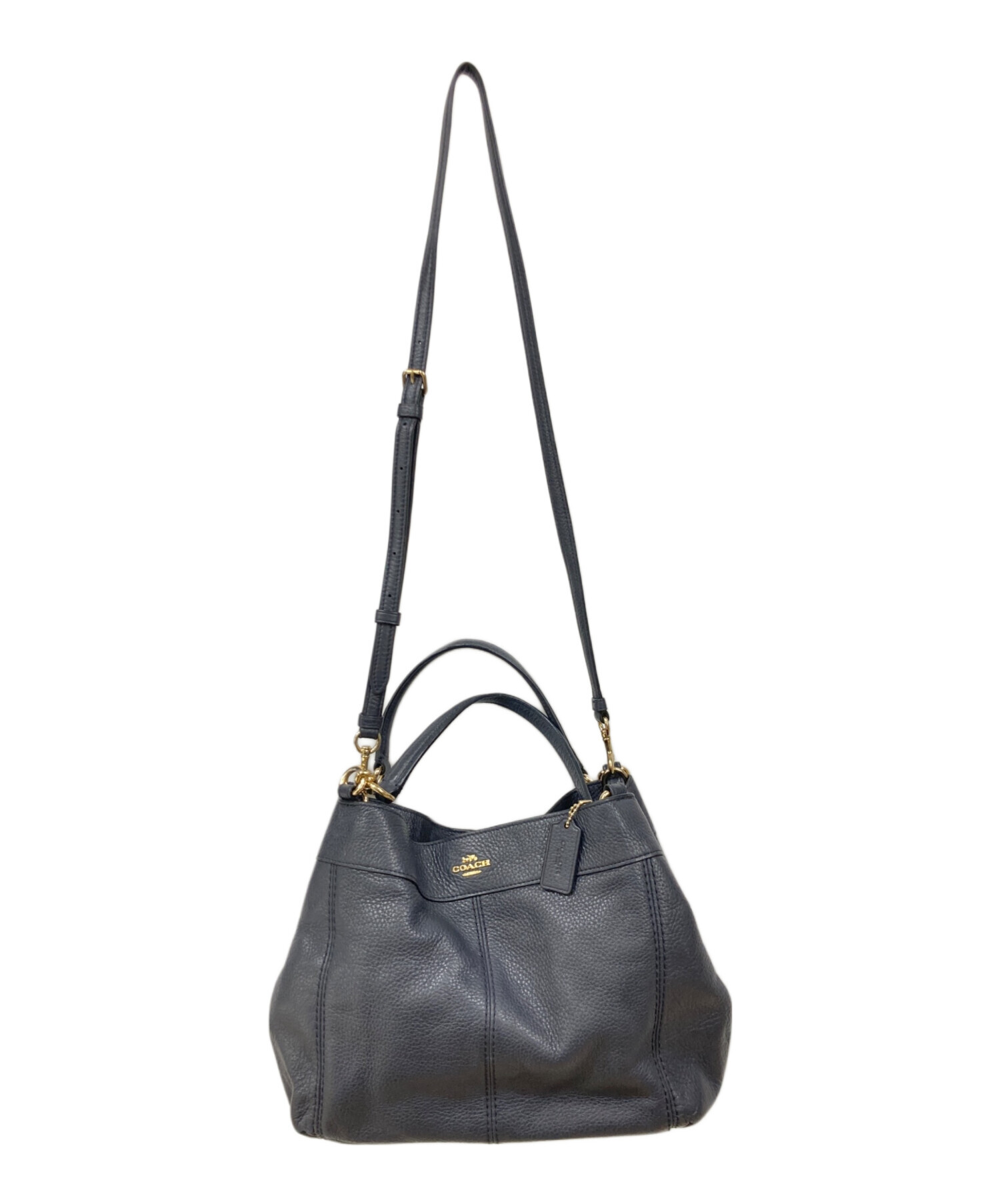 中古・古着通販】COACH (コーチ) 2WAYショルダーバッグ ネイビー