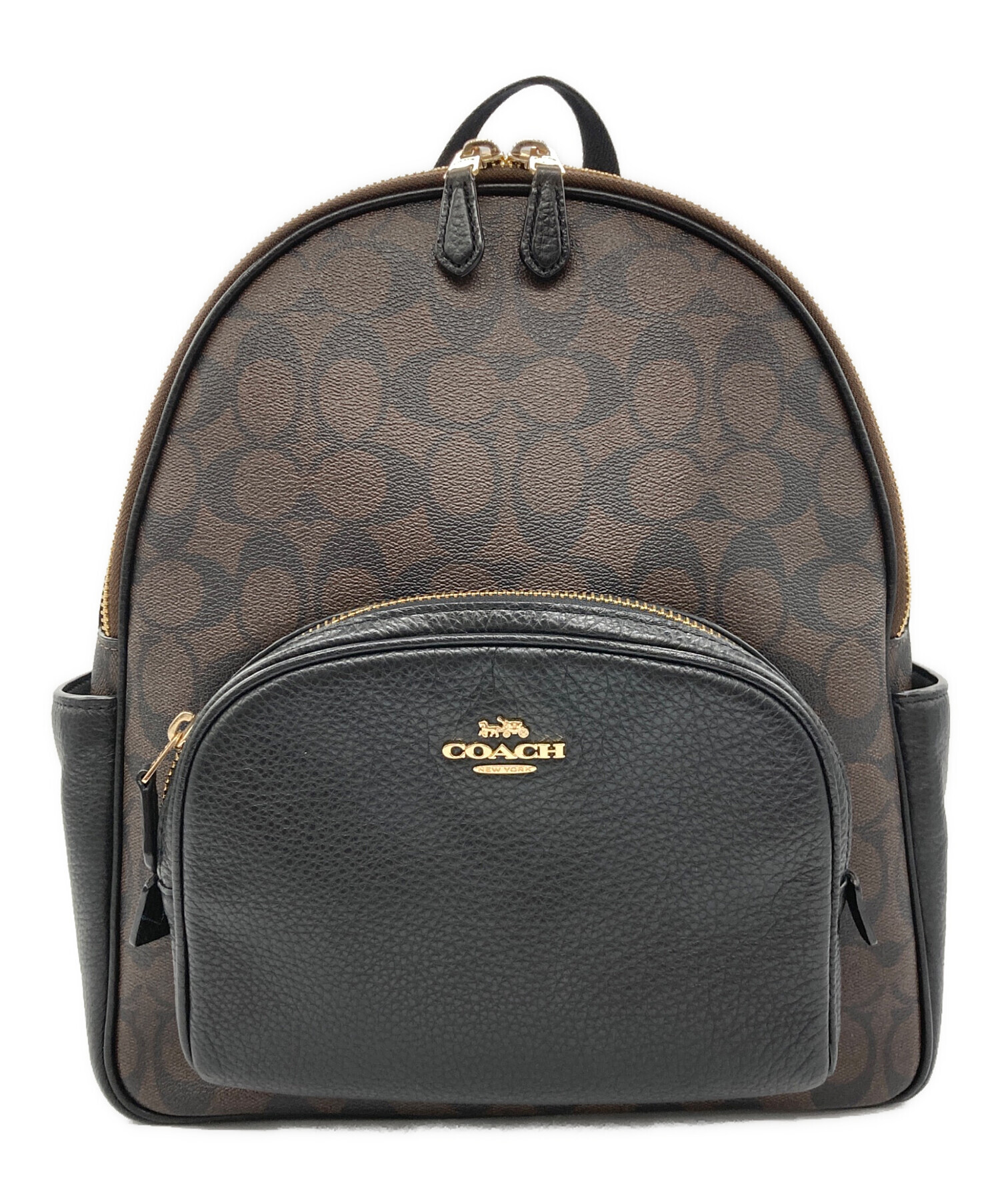 中古・古着通販】COACH (コーチ) リュック/シグネチャー ブラウン