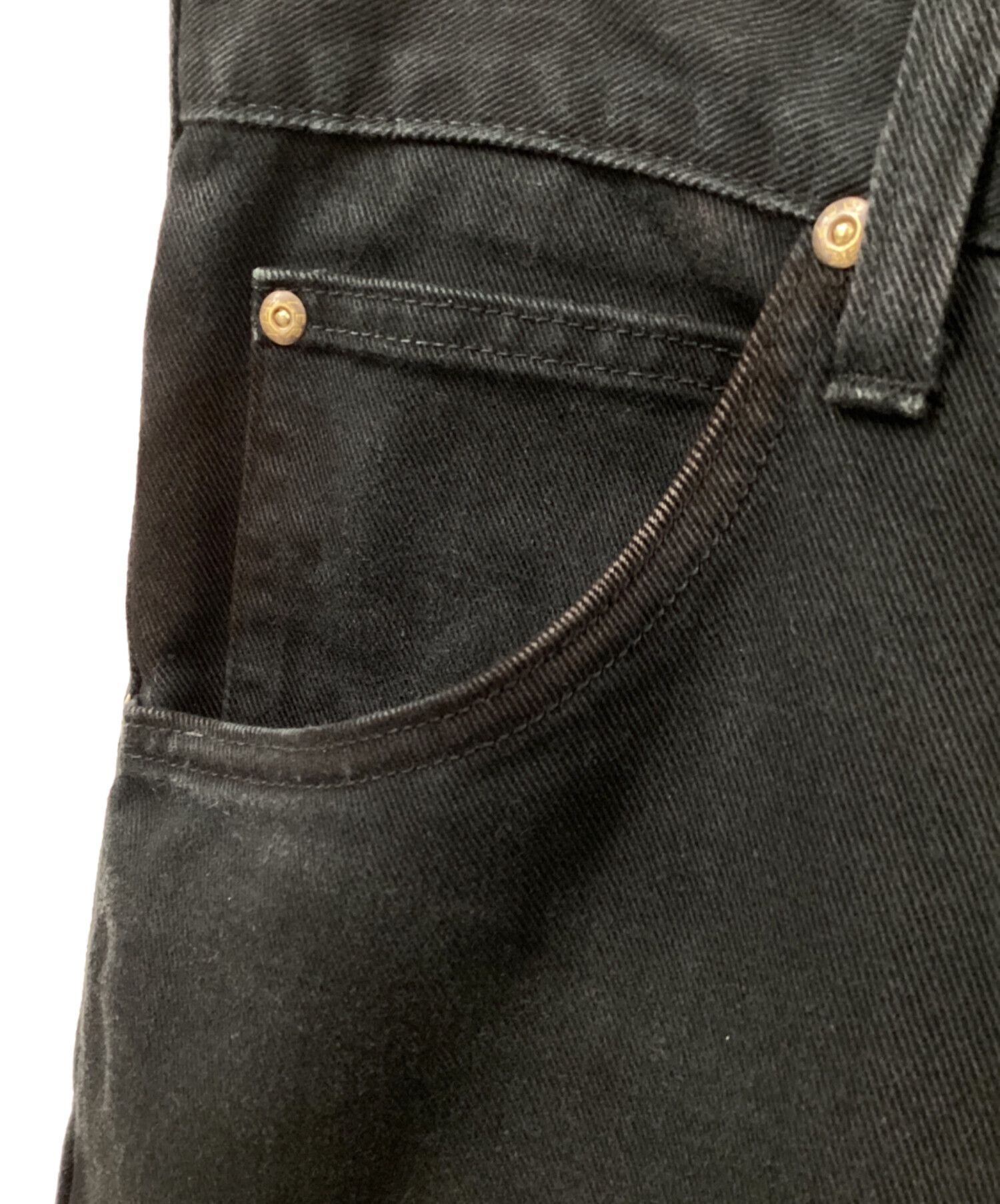 中古・古着通販】LEE (リー) デニムパンツ ブラック サイズ:34 