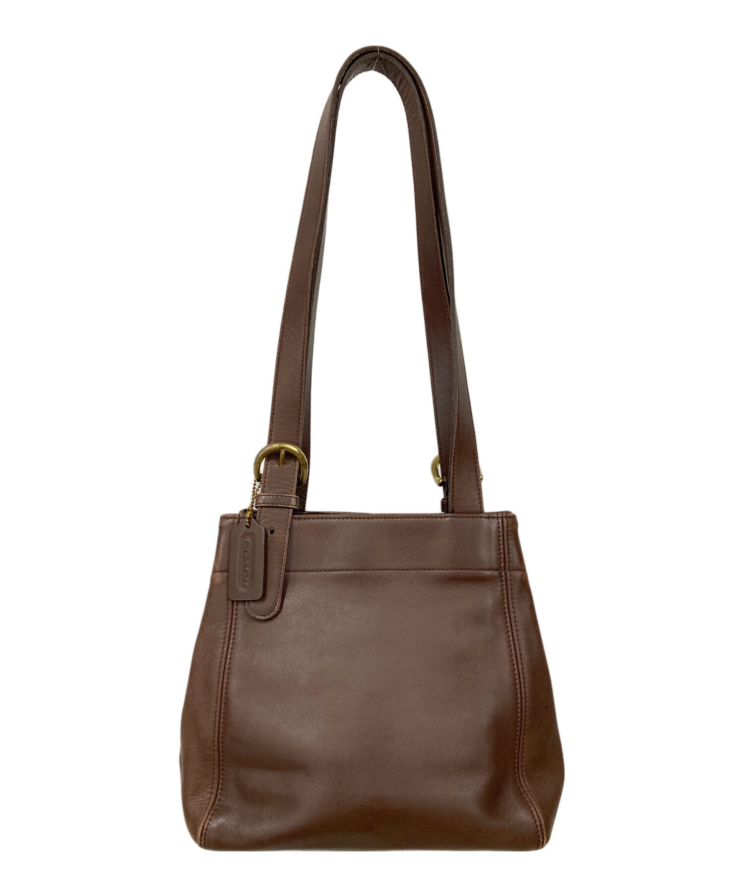 中古・古着通販】COACH (コーチ) レザートートバッグ ブラウン