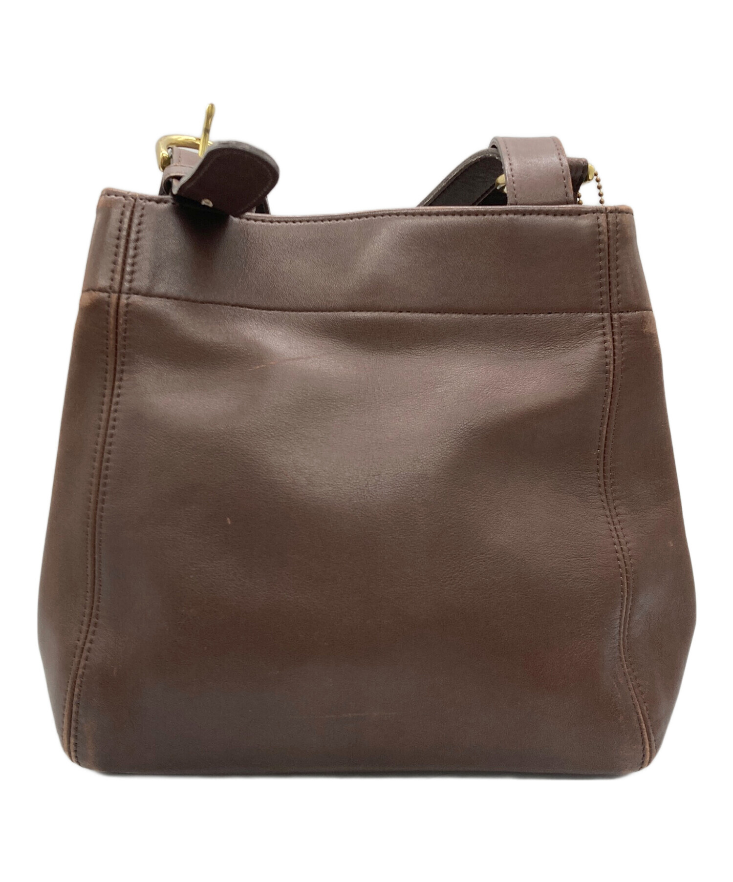 old coach ダークブラウン レザー トートバッグ 中古・古着通販】COACH (コーチ) レザートートバッグ ブラウン