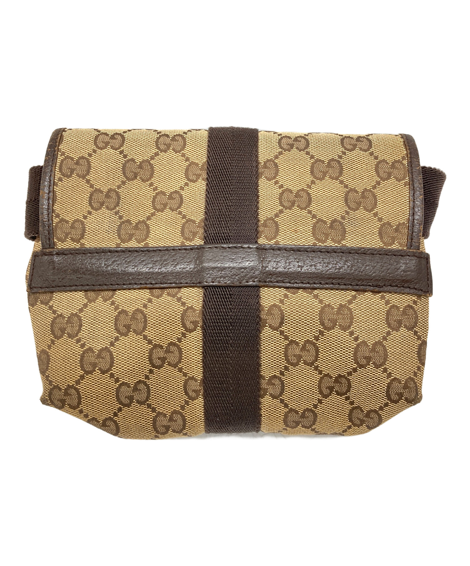 中古・古着通販】GUCCI (グッチ) GGキャンバスウエストバッグ ベージュ