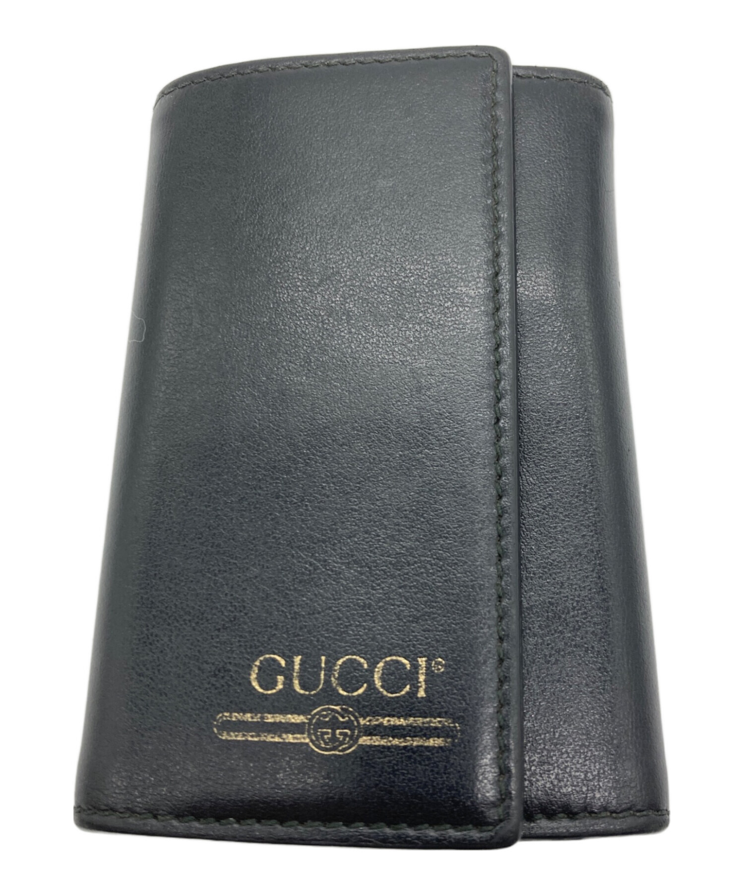 GUCCI キーケース ブラック グレー 中古・古着通販】GUCCI (グッチ) キーケース ブラック｜ブランド・古着