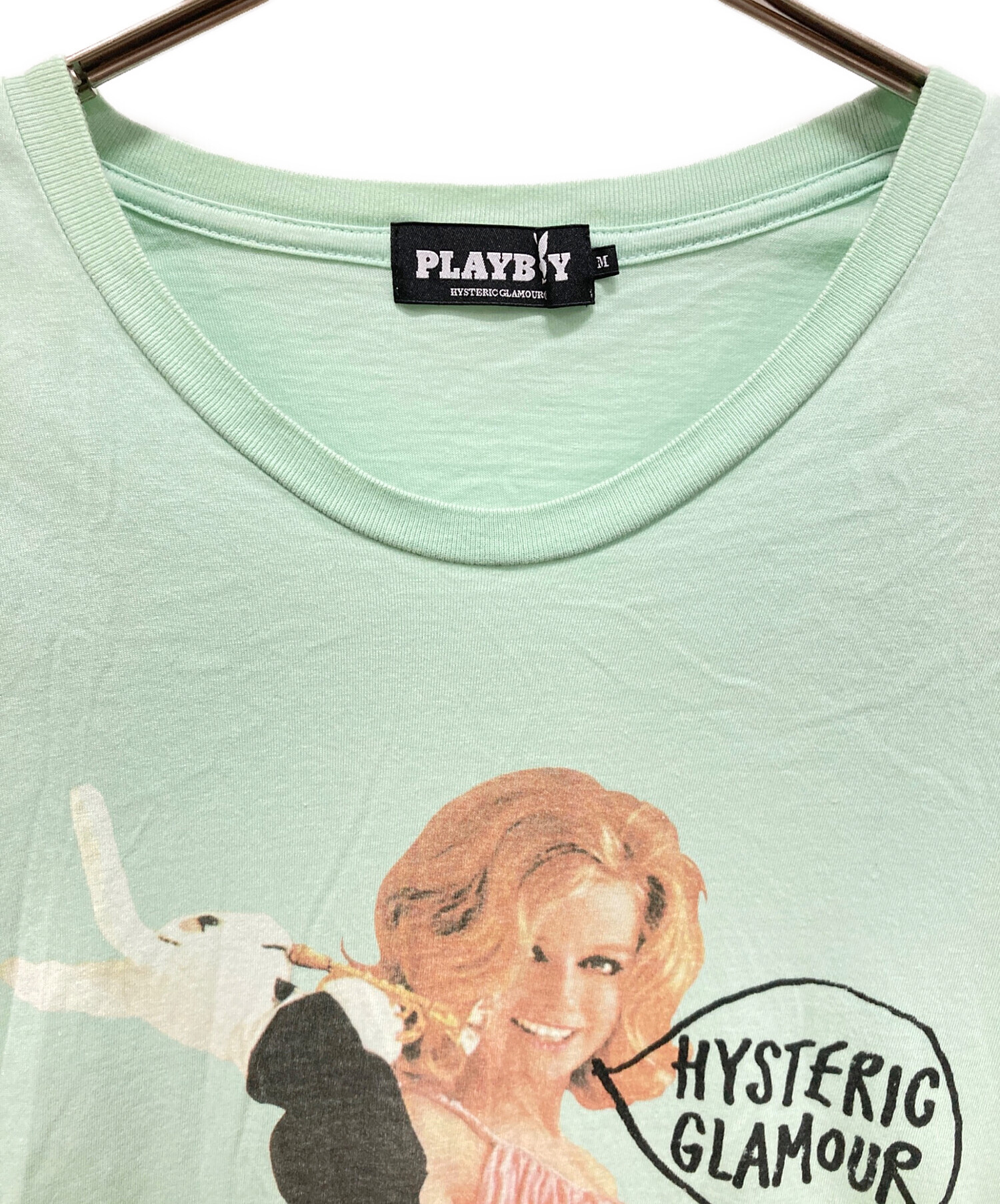 PLAYBOY グラフィック Tシャツ グリーン L 古着 中古・古着通販】PLAY BOY (プレイボーイ) Hysteric Glamour