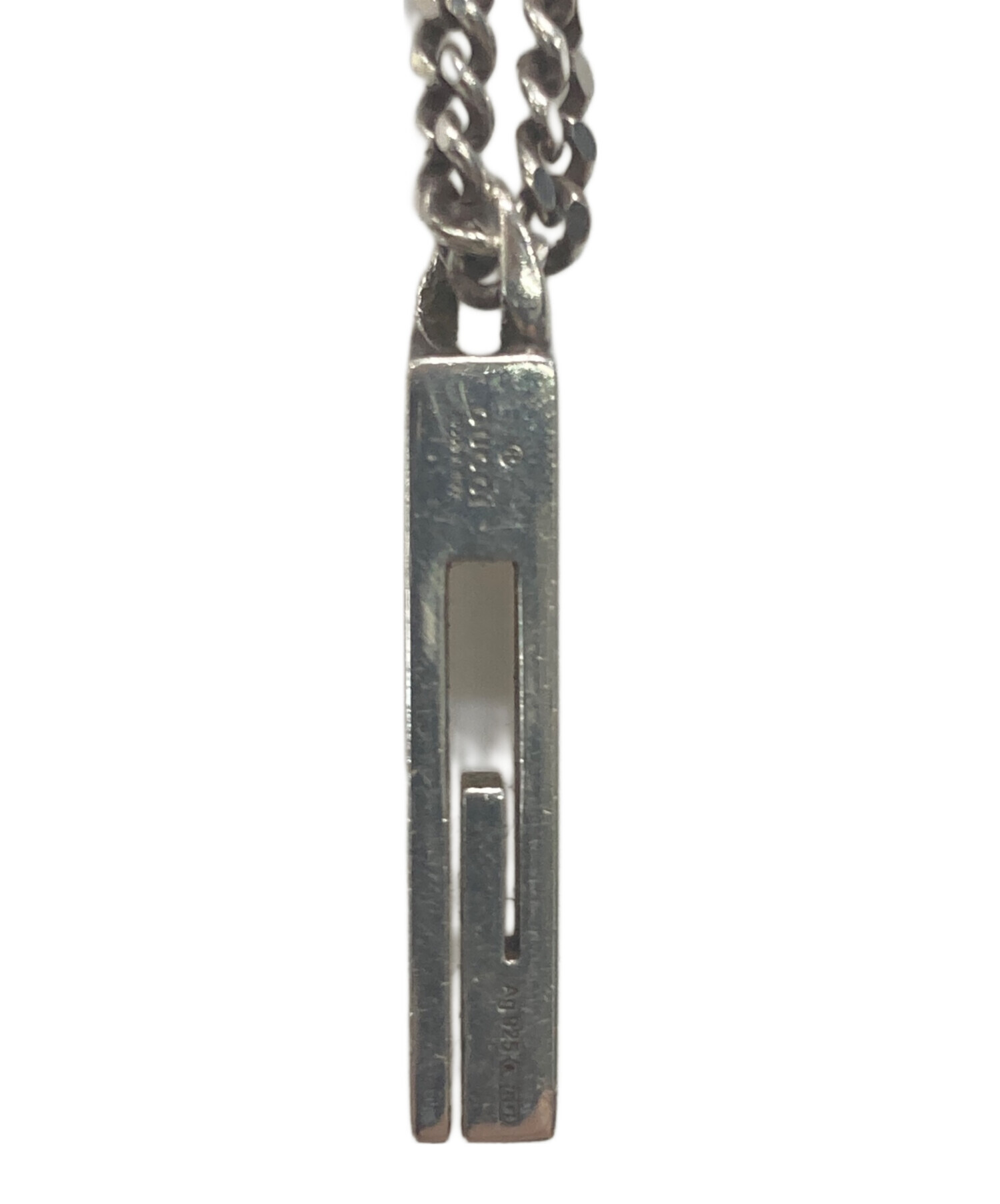 中古・古着通販】GUCCI (グッチ) カットアウトGプレートネックレス