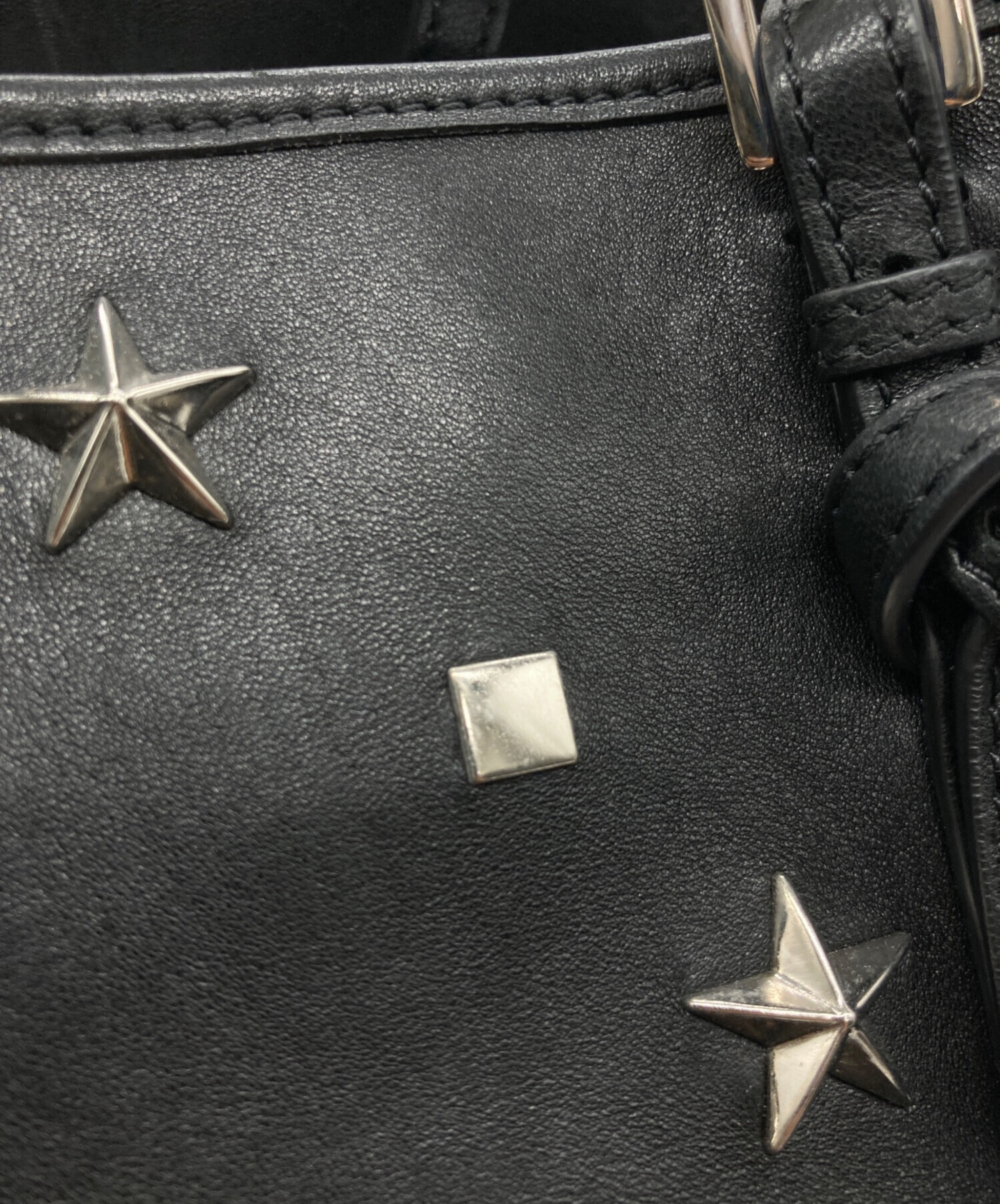 中古・古着通販】JIMMY CHOO (ジミーチュウ) スタッズトートバッグ