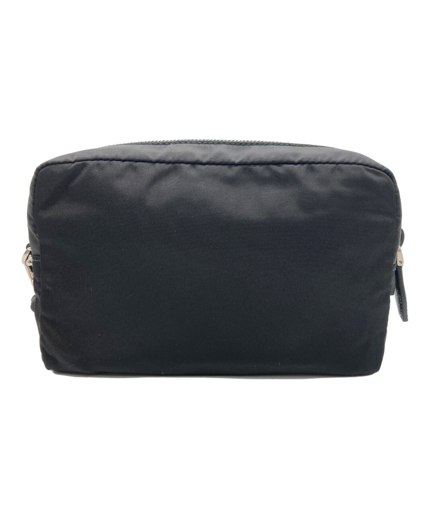 PRADA ブラック ナイロン ポーチ 中古・古着通販】PRADA (プラダ) ナイロンポーチ ブラック｜ブランド