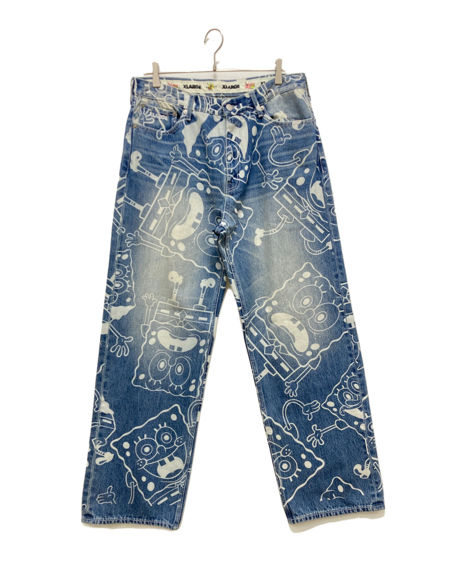 最終価格24時まで！ トレフォイル ダメージ加工 トラックパンツ 中古・古着通販】X-LARGE (エクストララージ) デニムパンツ インディゴ