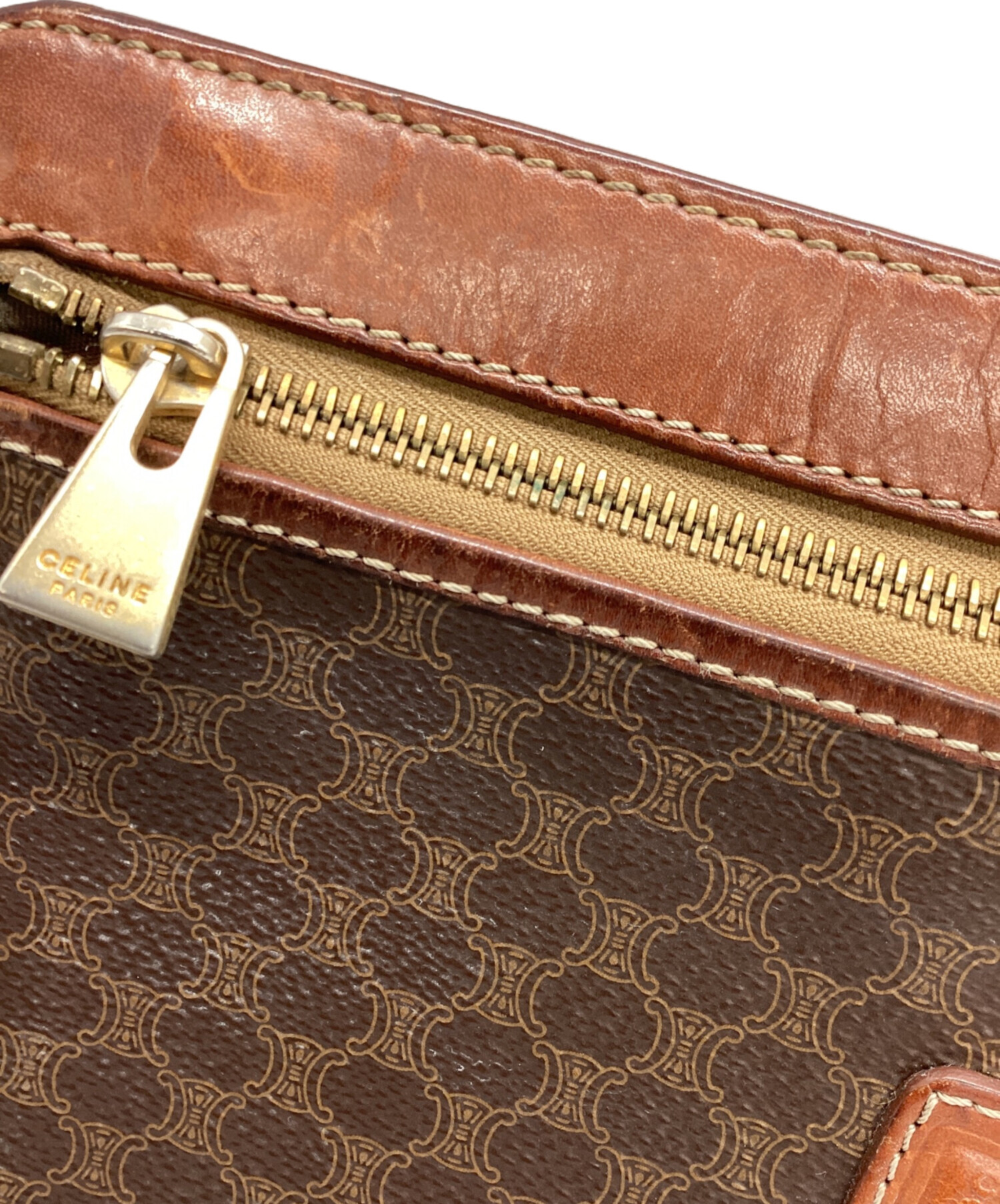 お*a様 セリーヌブラウンレザー クラッチバッグ 中古・古着通販】CELINE (セリーヌ) クラッチバッグ ブラウン