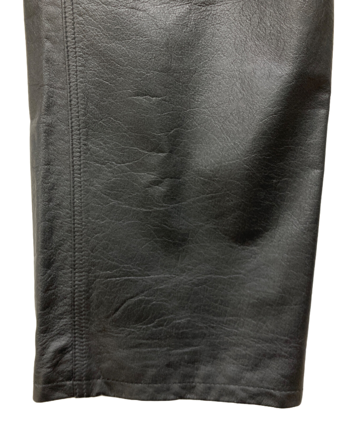 中古・古着通販】AVIREX (アヴィレックス) レザーパンツ ブラック