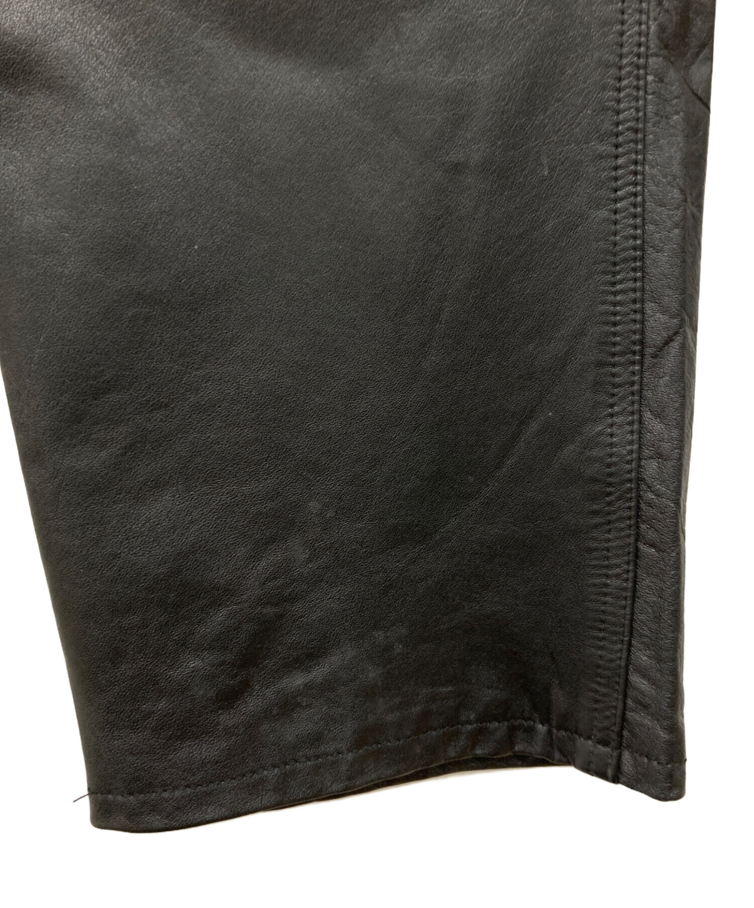 AVIREX レザー パンツ Mサイズ 黒 　　未使用　新品 中古・古着通販】AVIREX (アヴィレックス) レザーパンツ ブラック