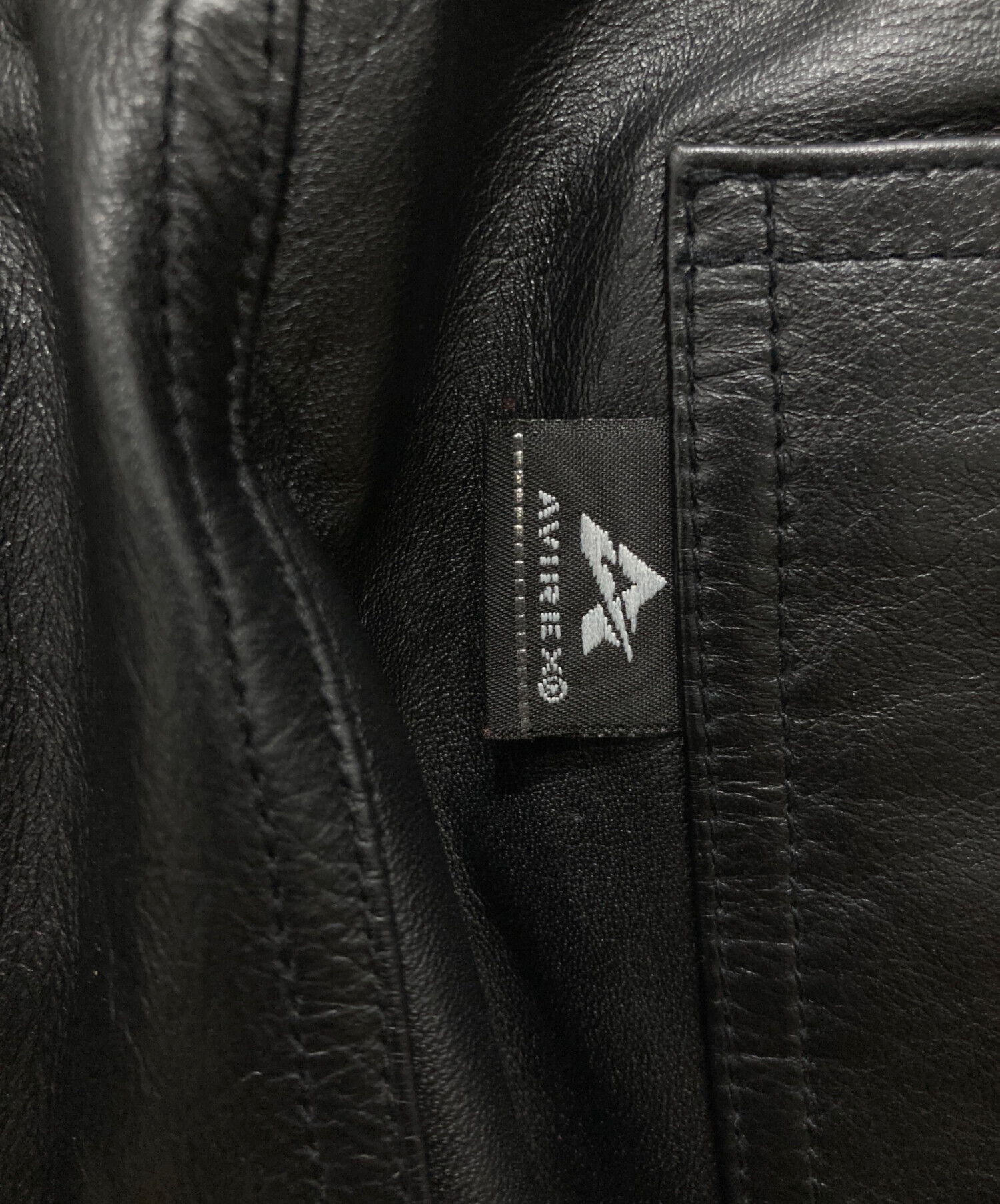 中古・古着通販】AVIREX (アヴィレックス) レザーパンツ ブラック