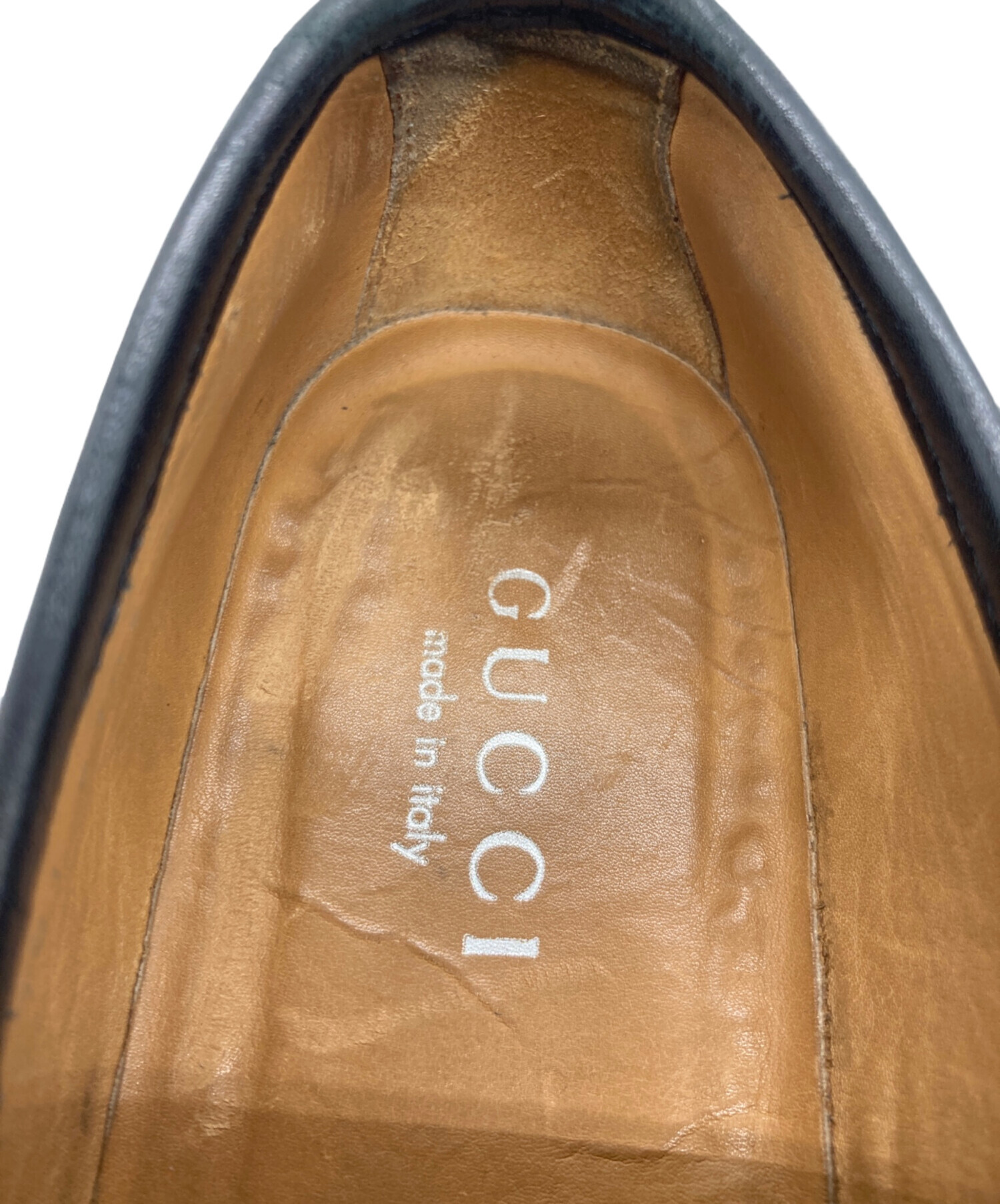 中古・古着通販】GUCCI (グッチ) ホースビットローファー ブラック
