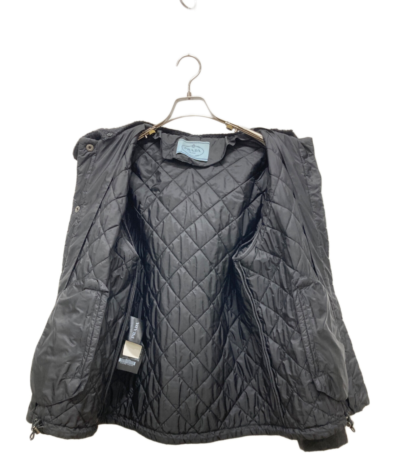 PRADA キルティングジャケット 中古・古着通販】PRADA (プラダ) キルティングジャケット ブラック