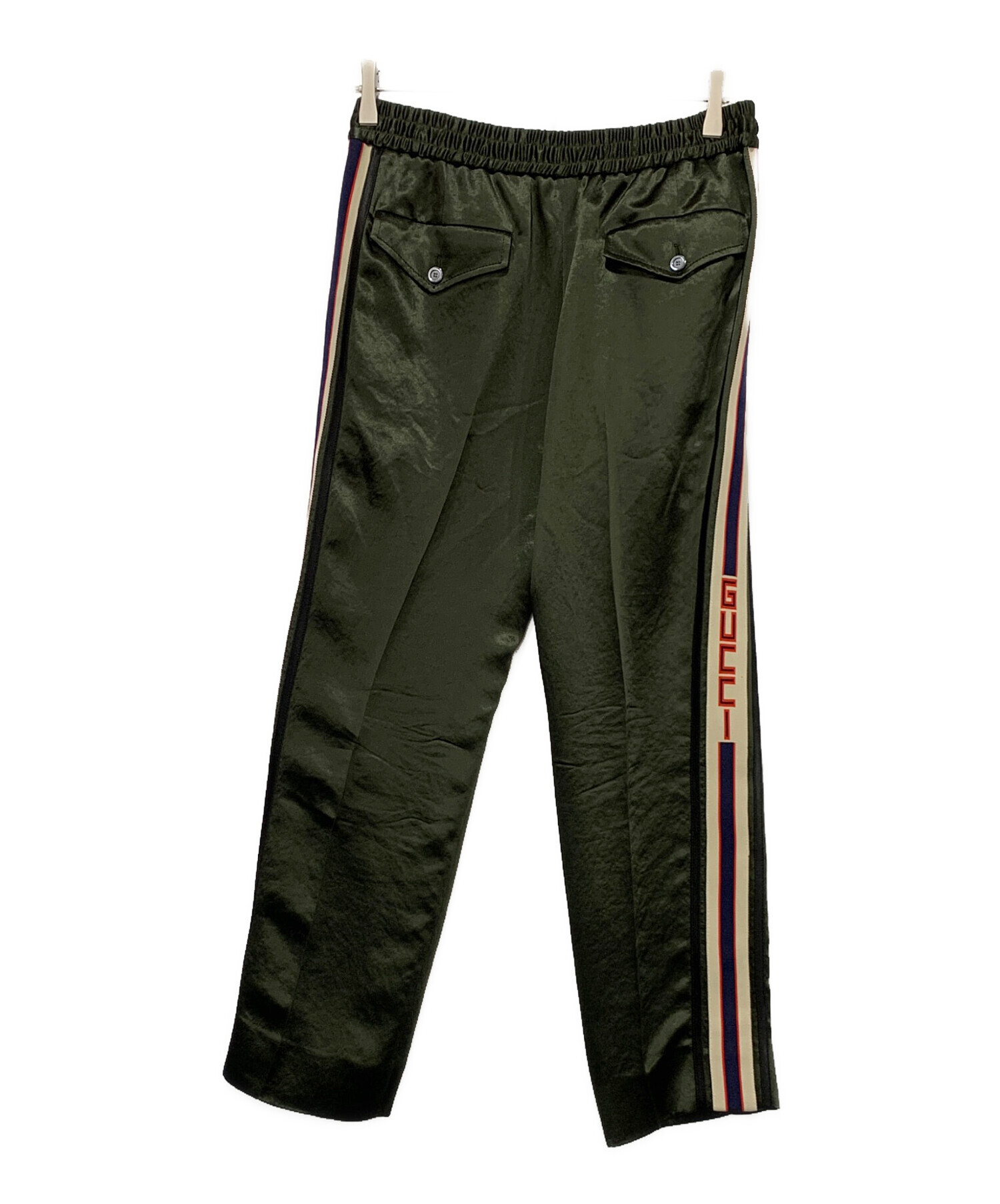 【格安正規品】GUCCIスウェットラインパンツ gucci ラインパンツ グリーン 【公式通販】
