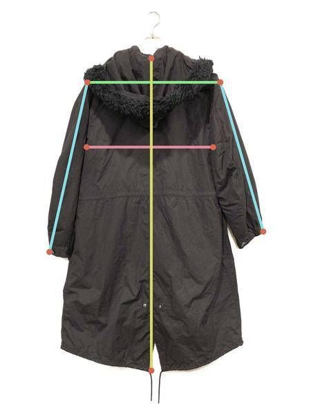 中古・古着通販】ATON (エイトン) フィッシュテールコート ブラック