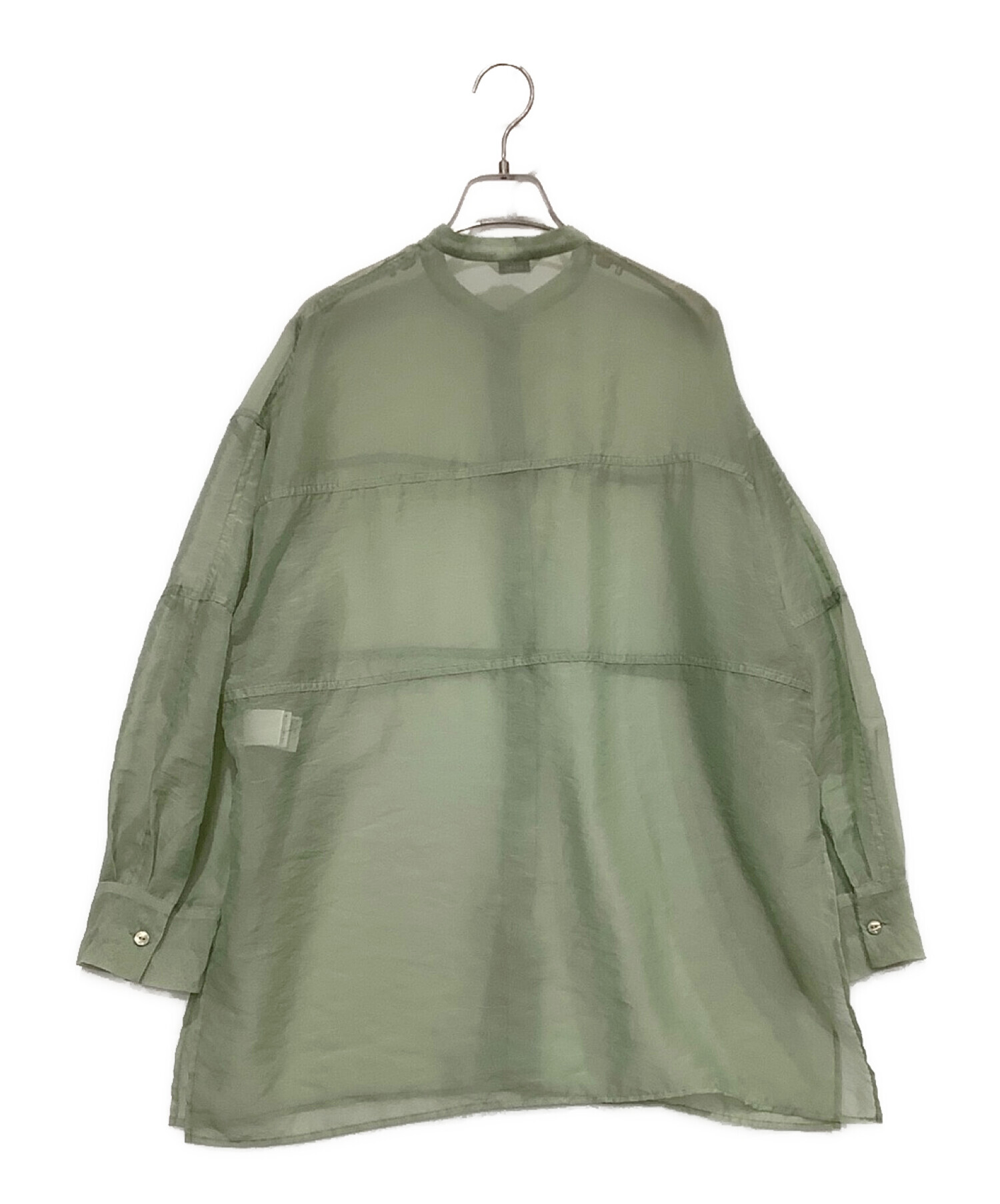 中古・古着通販】CLANE (クラネ) スウィッチシアーシャツ グリーン 