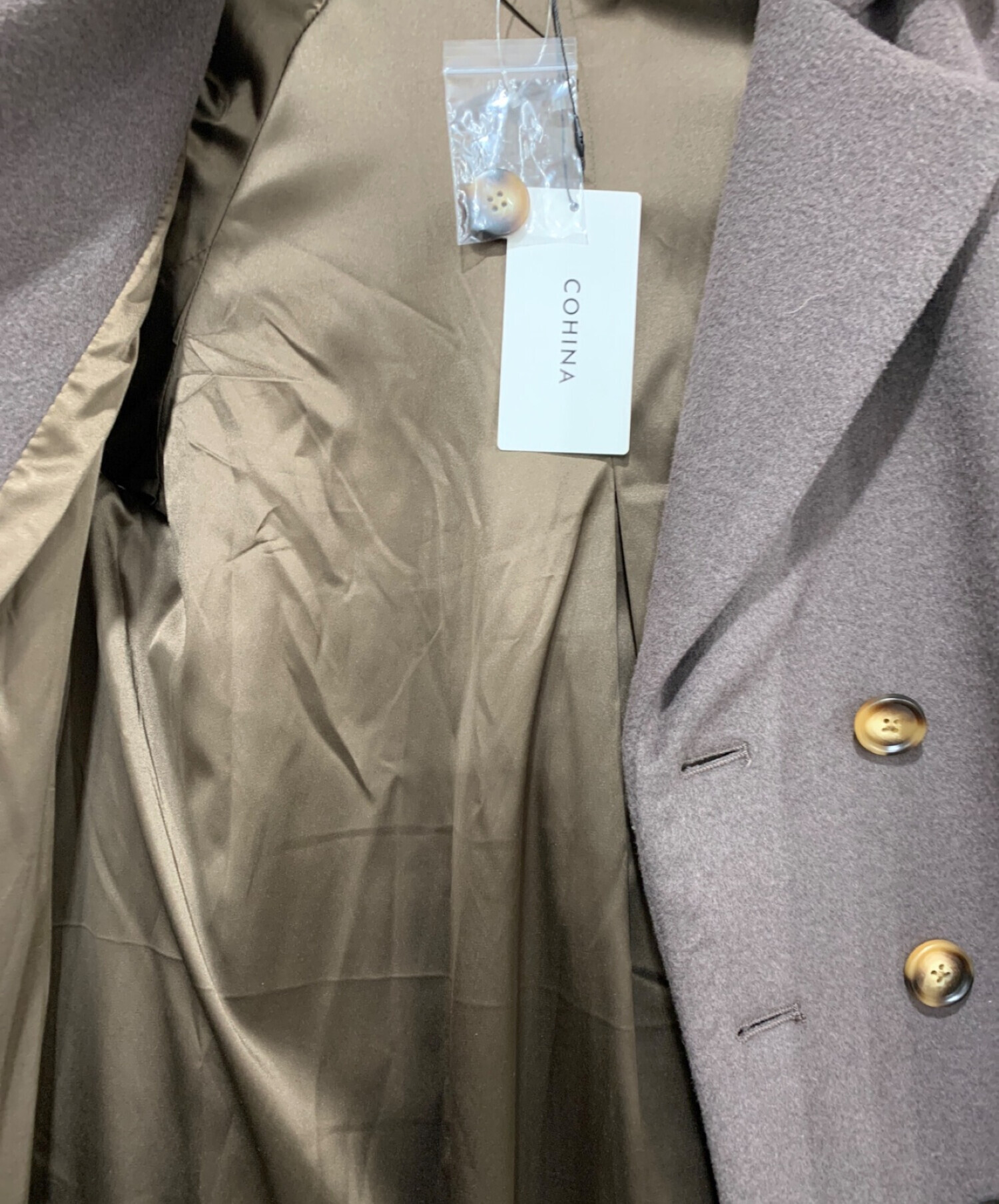 中古・古着通販】COHINA (コヒナ) バックフレアチェスターコート