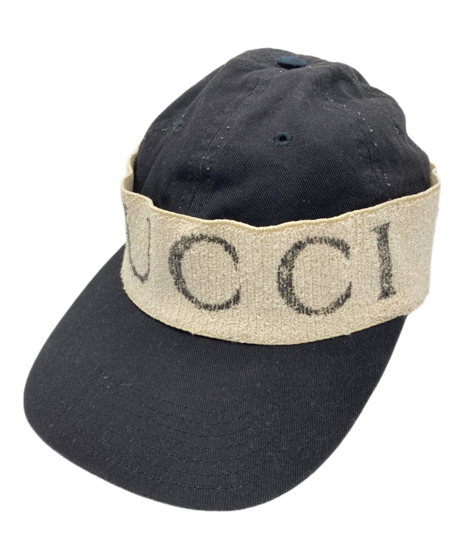 中古・古着通販】GUCCI (グッチ) ヘアバンドキャップ ブラック 