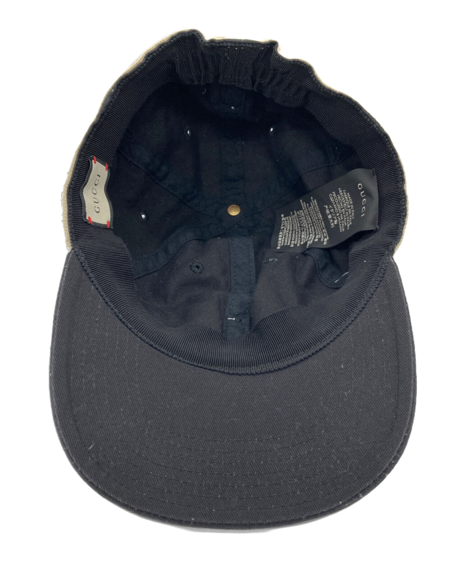 中古・古着通販】GUCCI (グッチ) ヘアバンドキャップ ブラック 