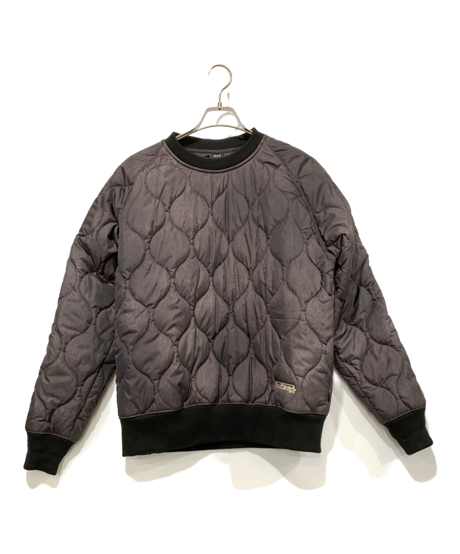中古・古着通販】HUF (ハフ) キルティングプルオーバー ブラック 