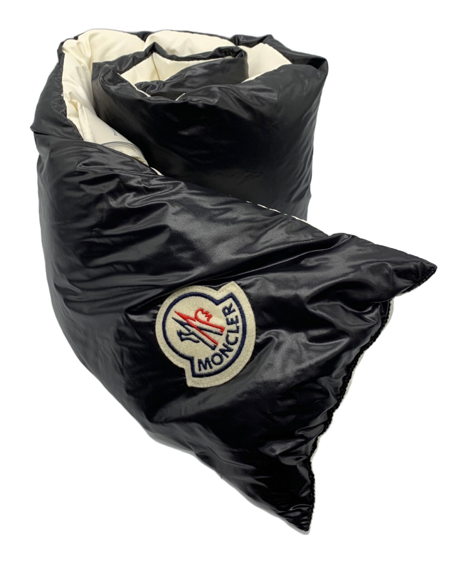 中古・古着通販】MONCLER (モンクレール) ダウンマフラー ブラック 