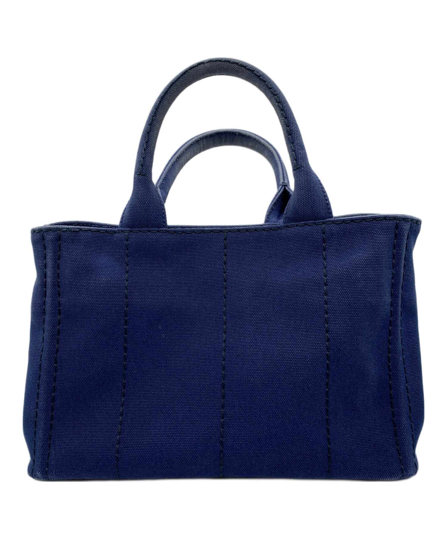 中古・古着通販】PRADA (プラダ) カナパミニ ハンドバッグ ネイビー 