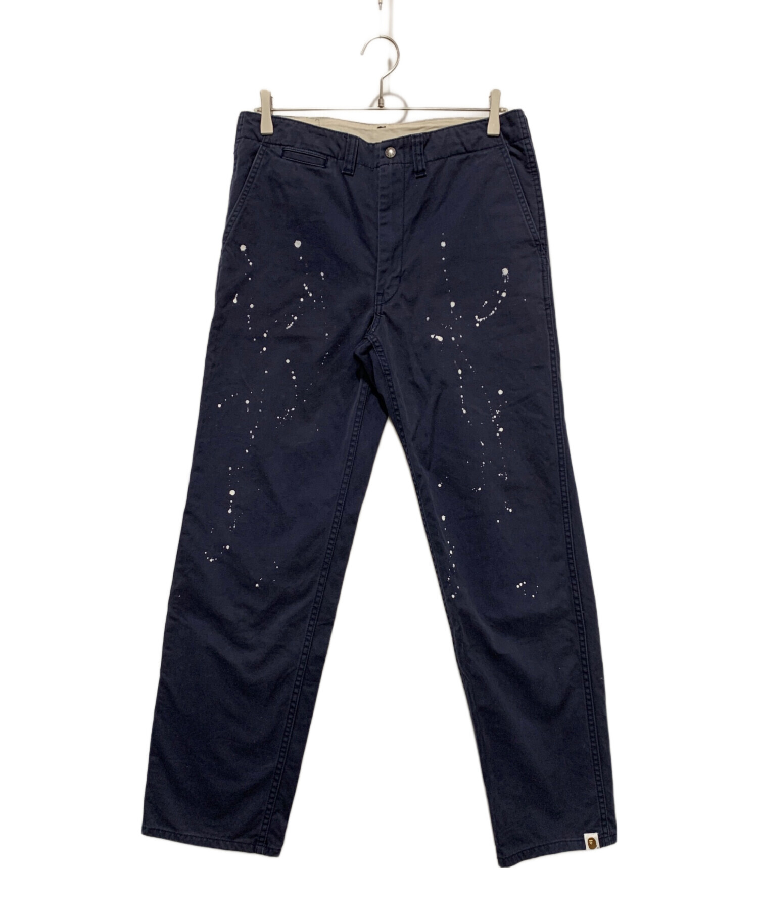 APE チノパンツ ブラック ワンポイント刺繍 A BATHING APE チノパン ブラック APE チノパンツ ブラック ワン