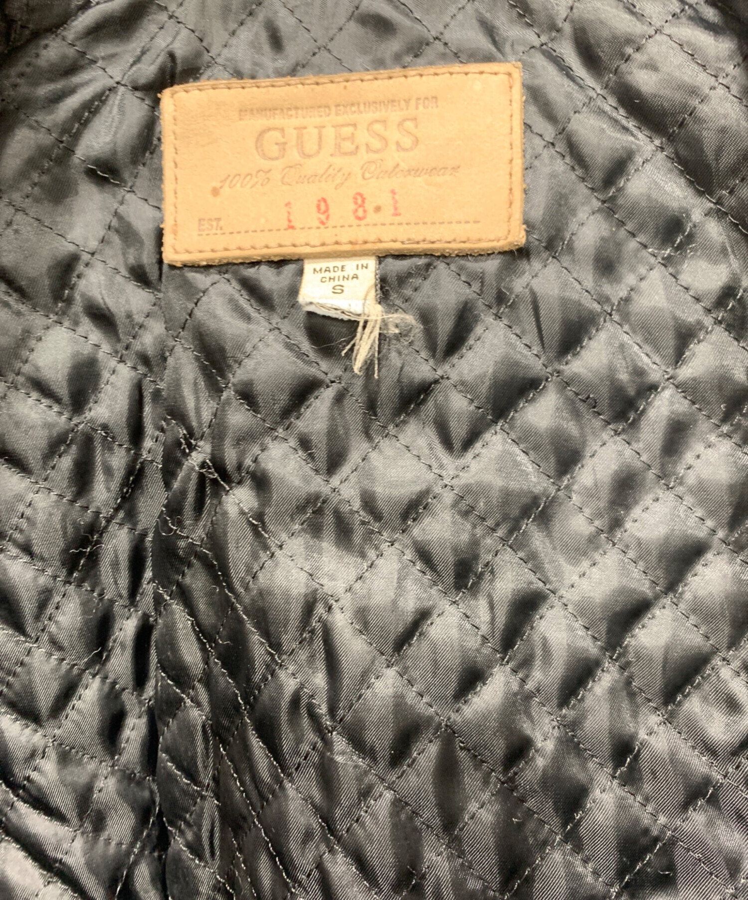 中古・古着通販】GUESS (ゲス) シングルライダースジャケット
