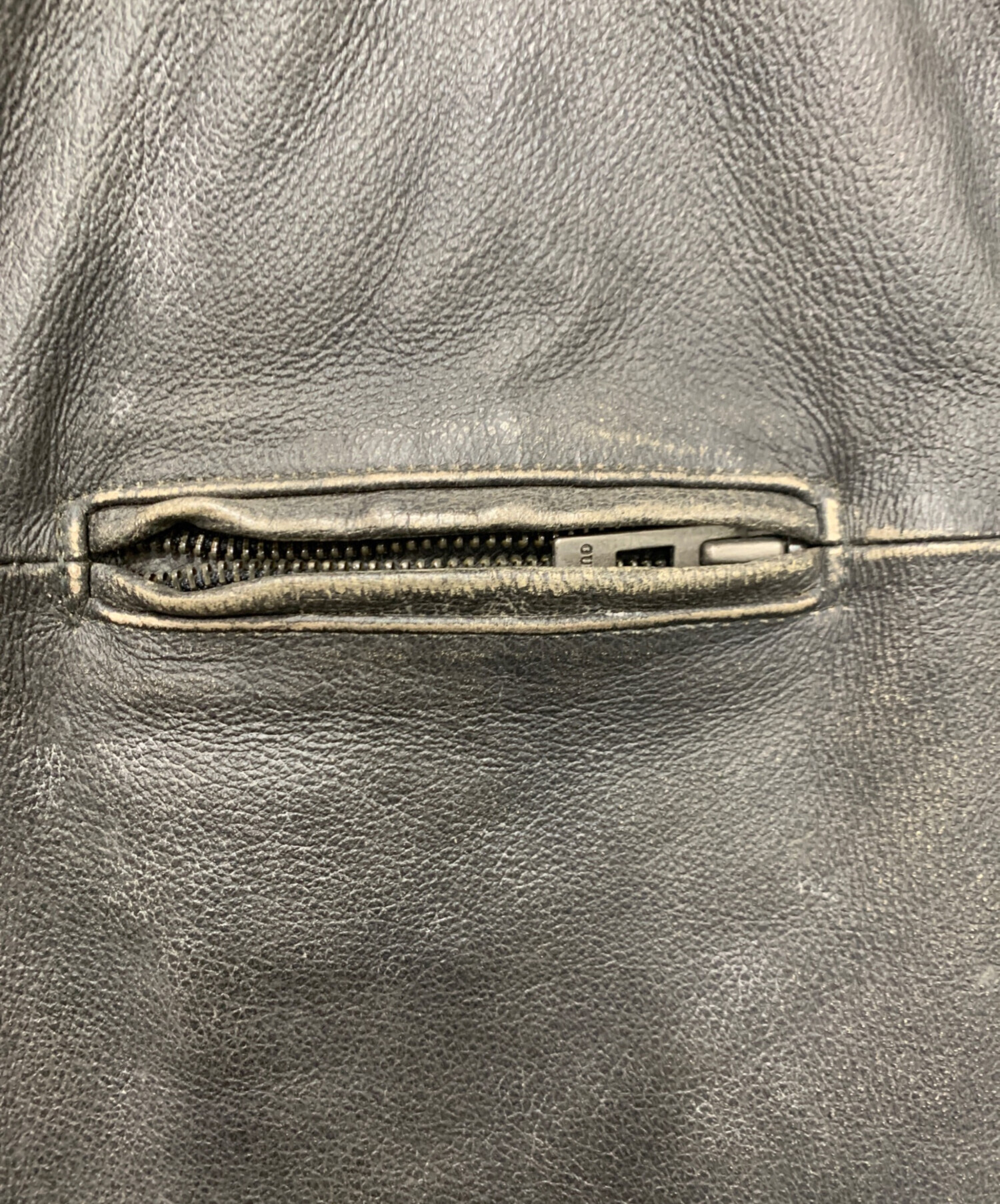 【GUESS】ゲス（XS）レザー フルジップ シングル ライダース ジャケット 中古・古着通販】GUESS (ゲス) シングルライダースジャケット ブラック