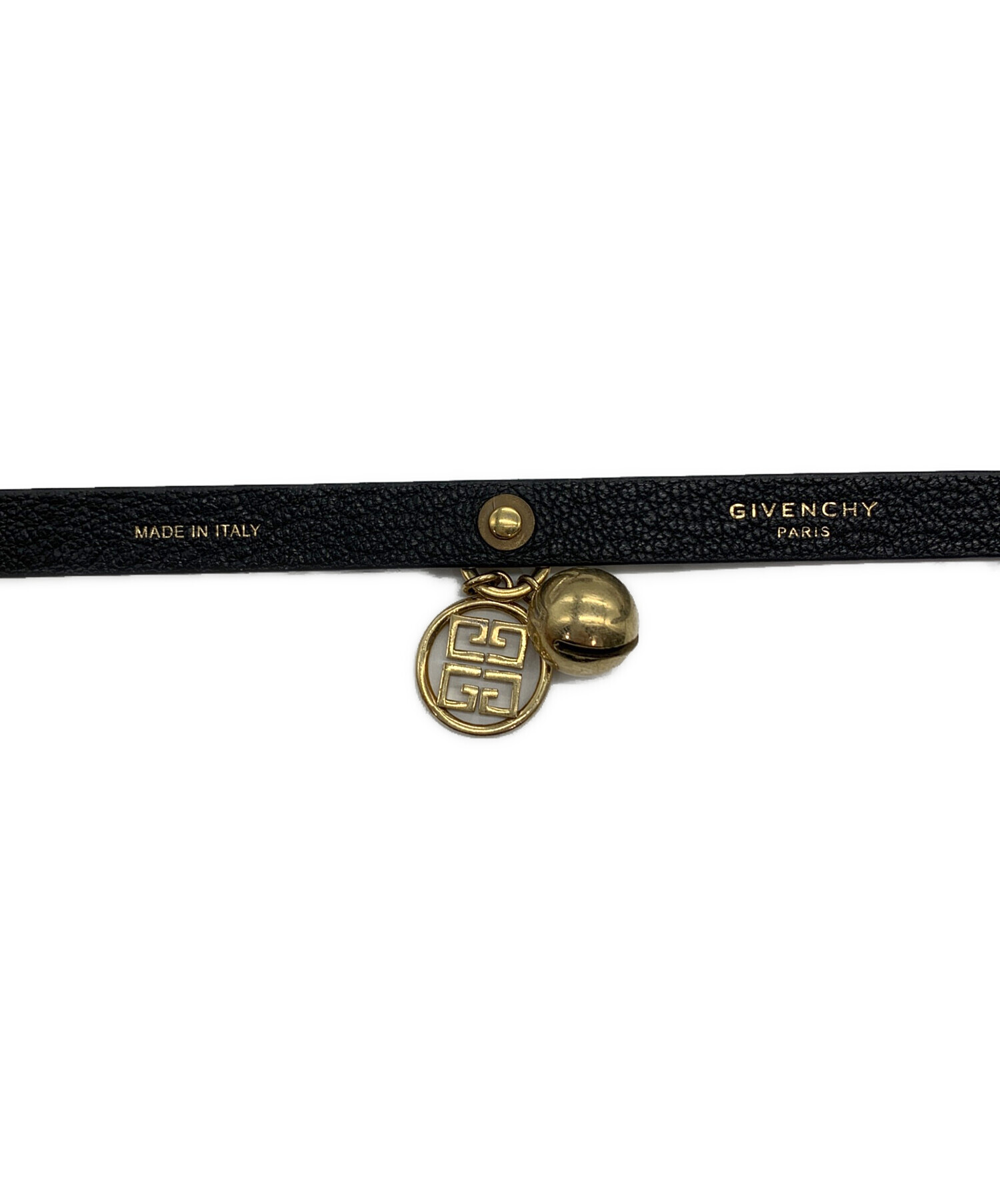 中古・古着通販】GIVENCHY (ジバンシィ) レザーブレスレット ブラック