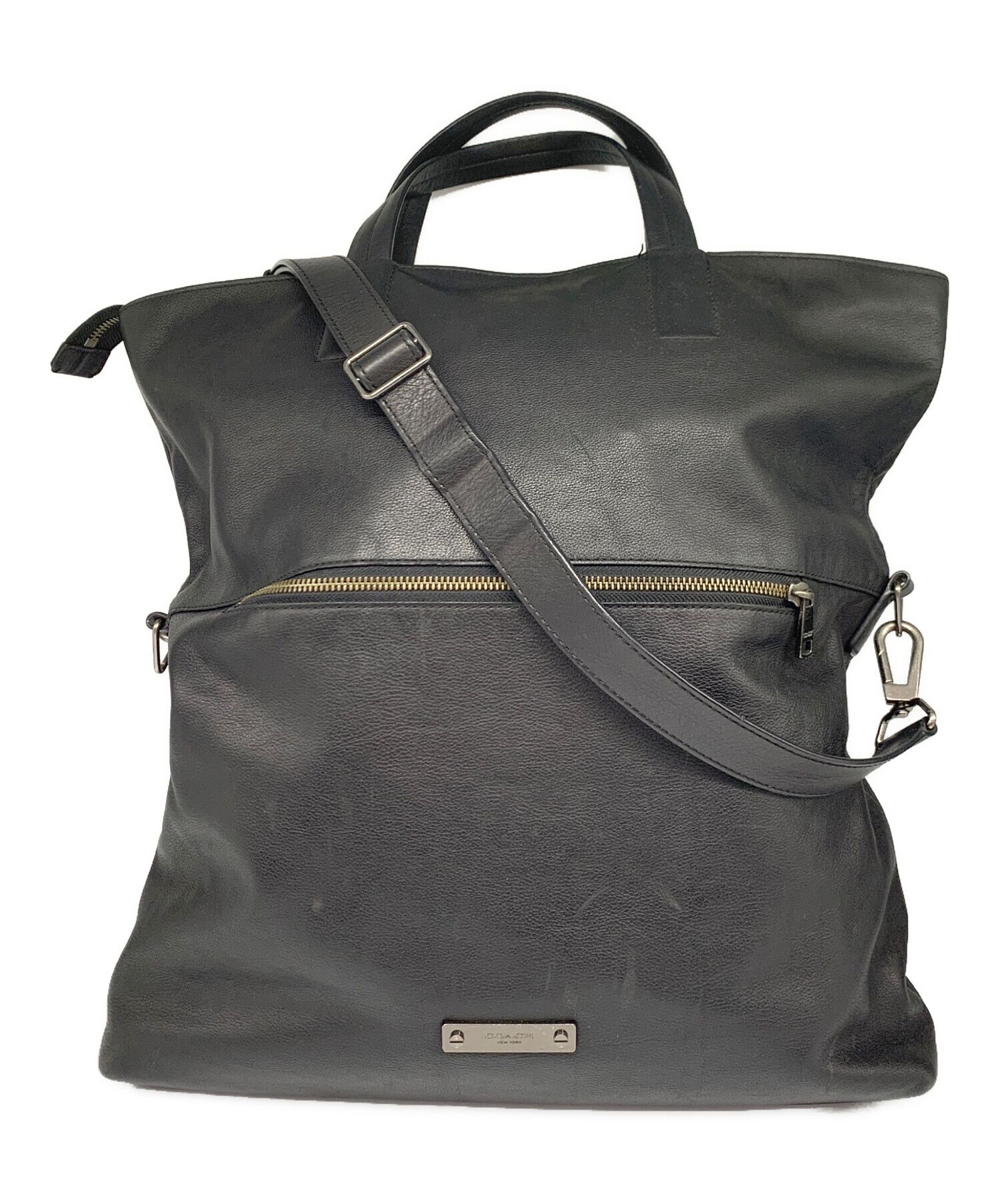 中古・古着通販】COACH (コーチ) ショルダートートバッグ ブラック 