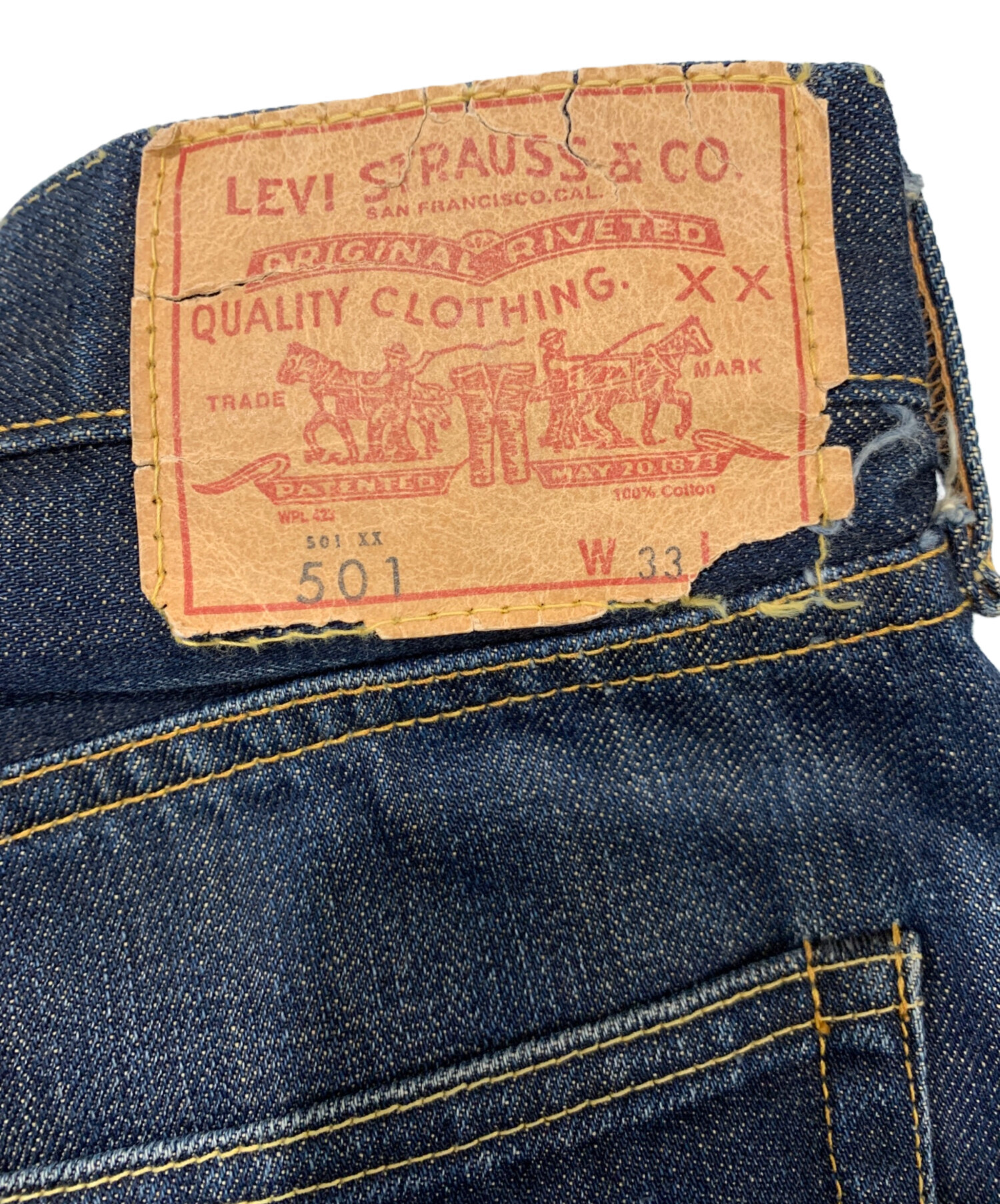 中古・古着通販】LEVI'S (リーバイス) 66501 デニムパンツ インディゴ