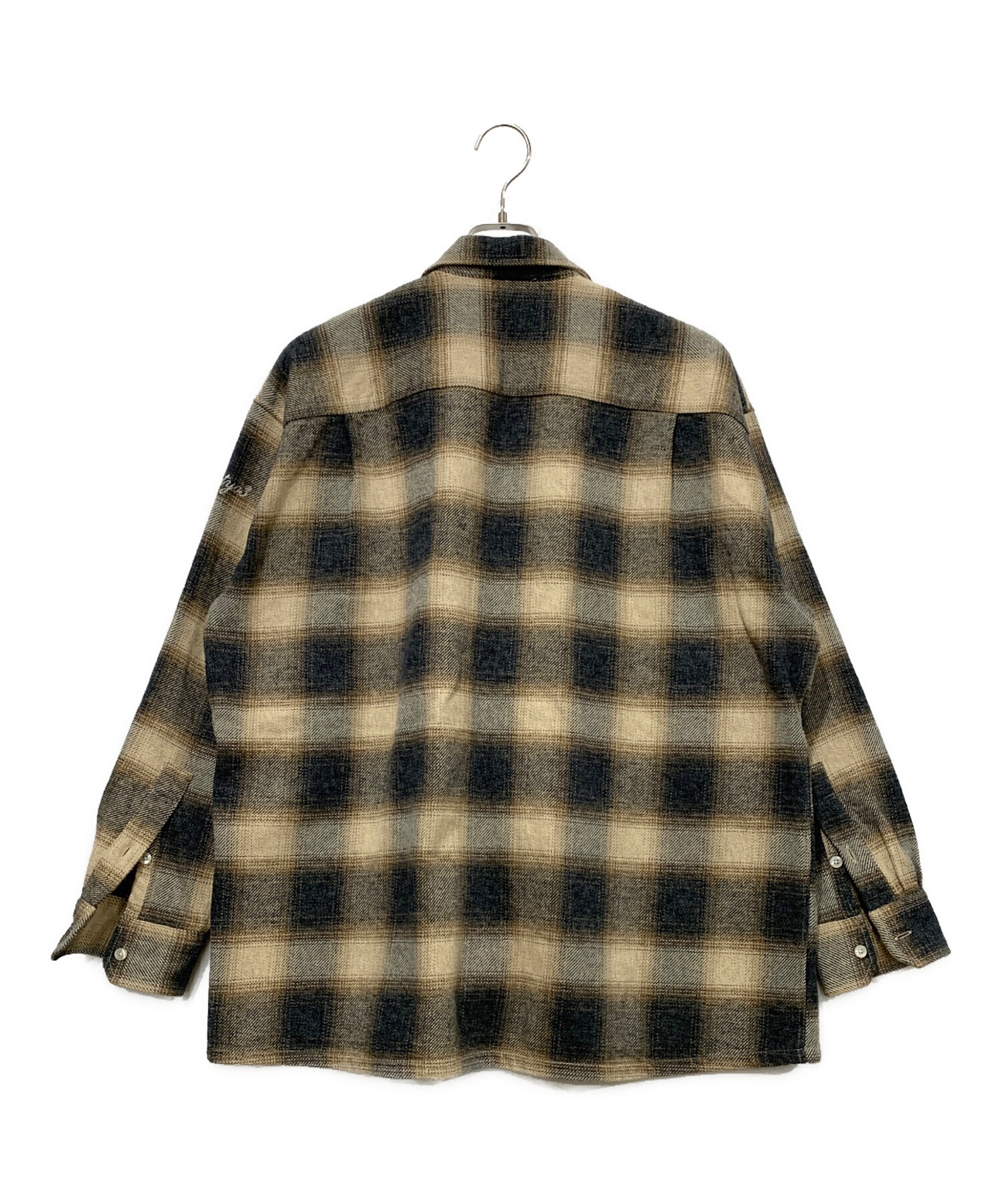 中古・古着通販】FAT (エフエーティー) チェックシャツ ベージュ