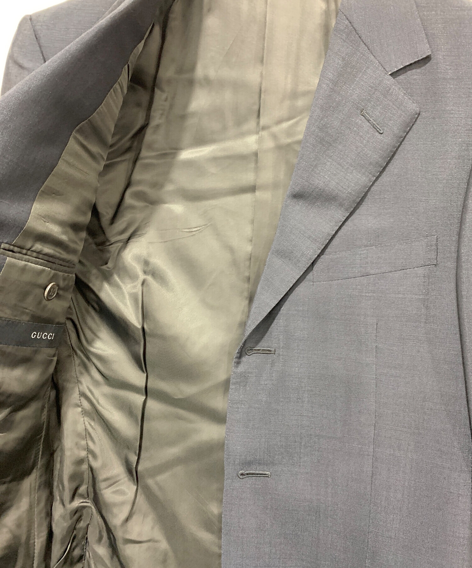 中古・古着通販】GUCCI (グッチ) セットアップスーツ グレー サイズ:L