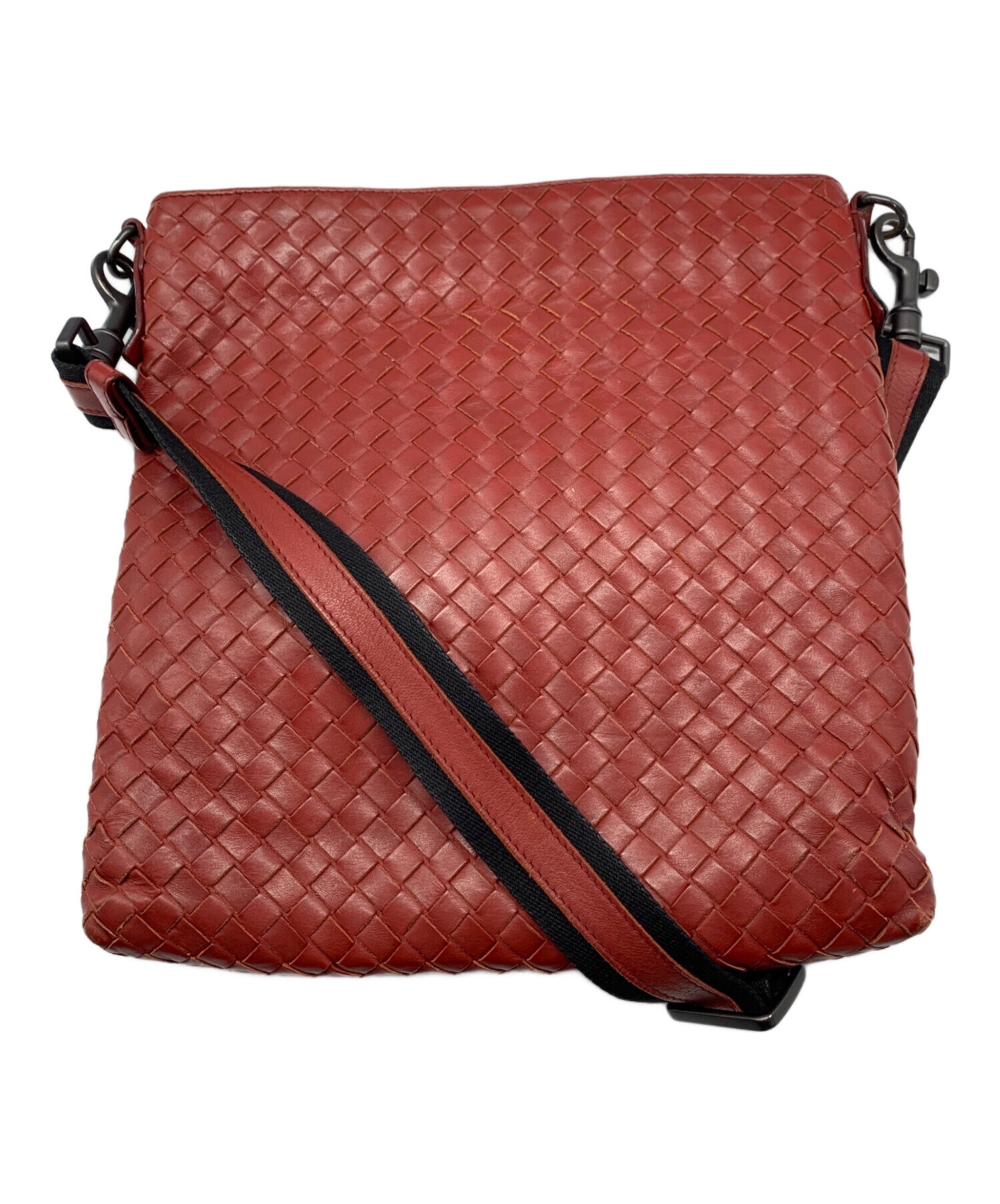 BOTTEGA VENETA ボッテガベネタ　イントレチャートハンドバッグ赤中古 中古・古着通販】BOTTEGA VENETA (ボッテガベネタ) イントレチャート
