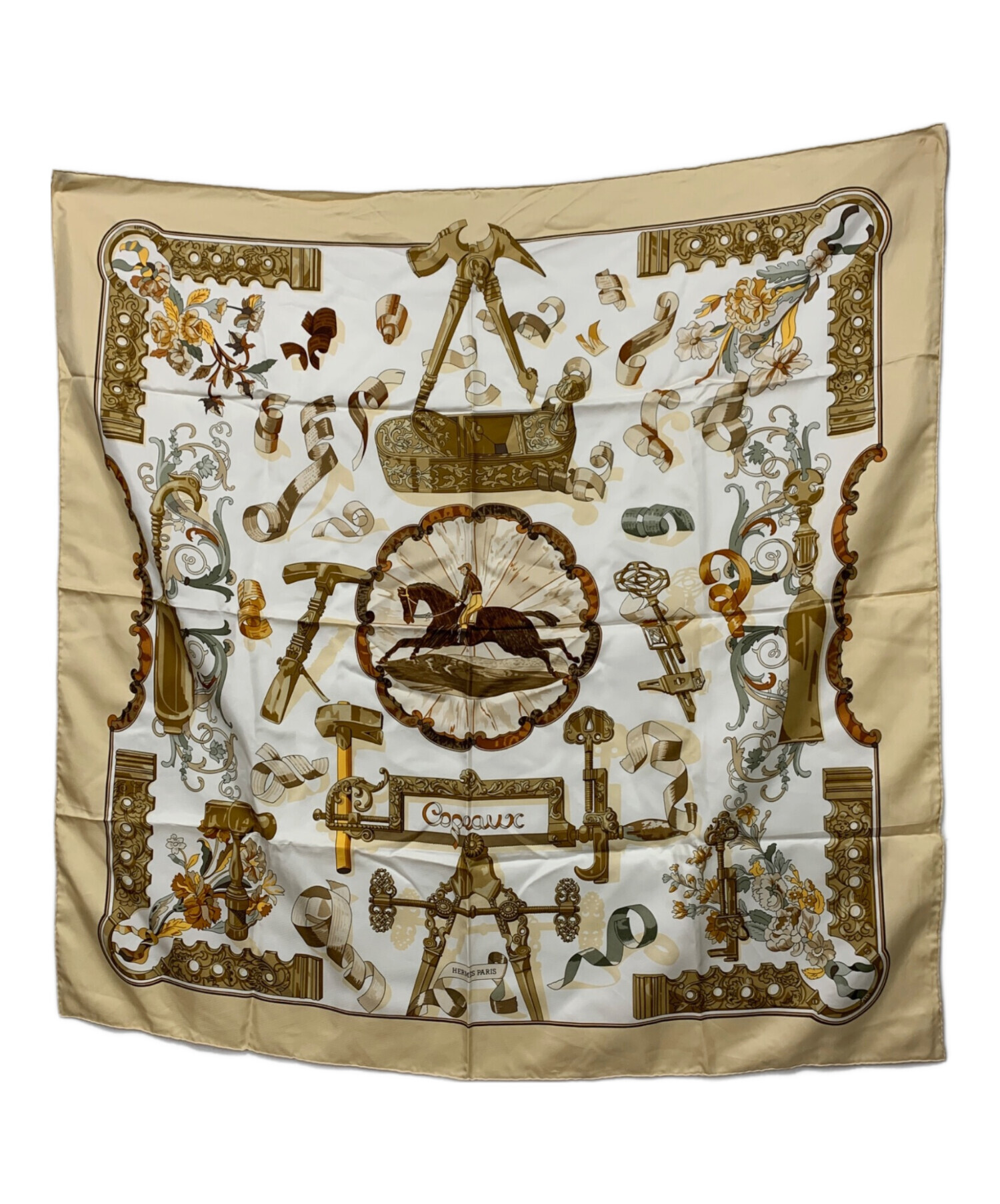 中古・古着通販】HERMES (エルメス) Copeaux おが屑 ベージュ×ホワイト