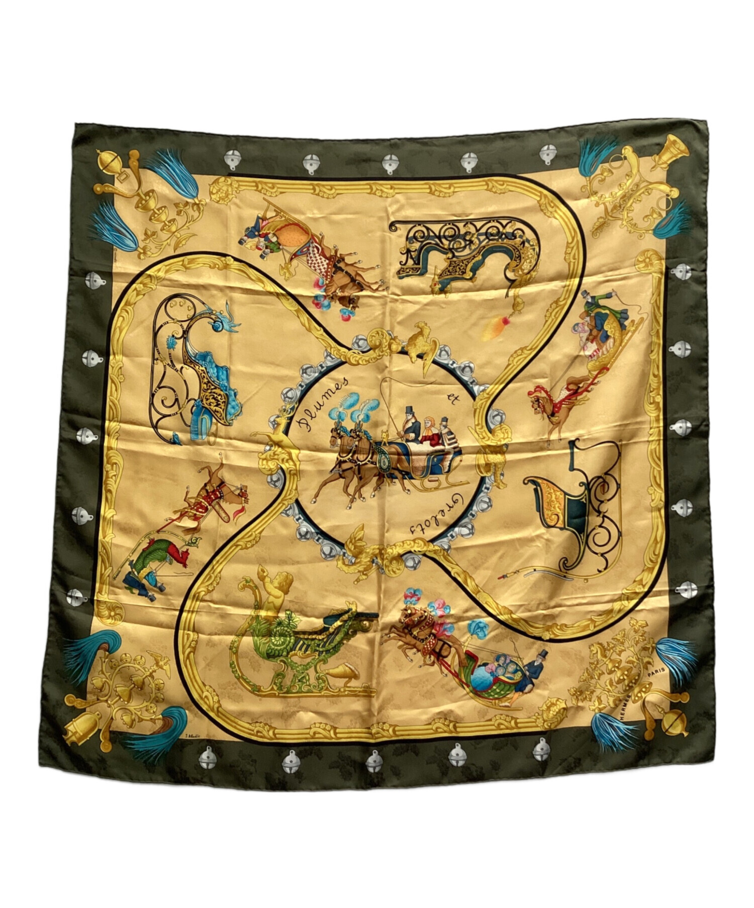 中古・古着通販】HERMES (エルメス) スカーフ イエロー｜ブランド