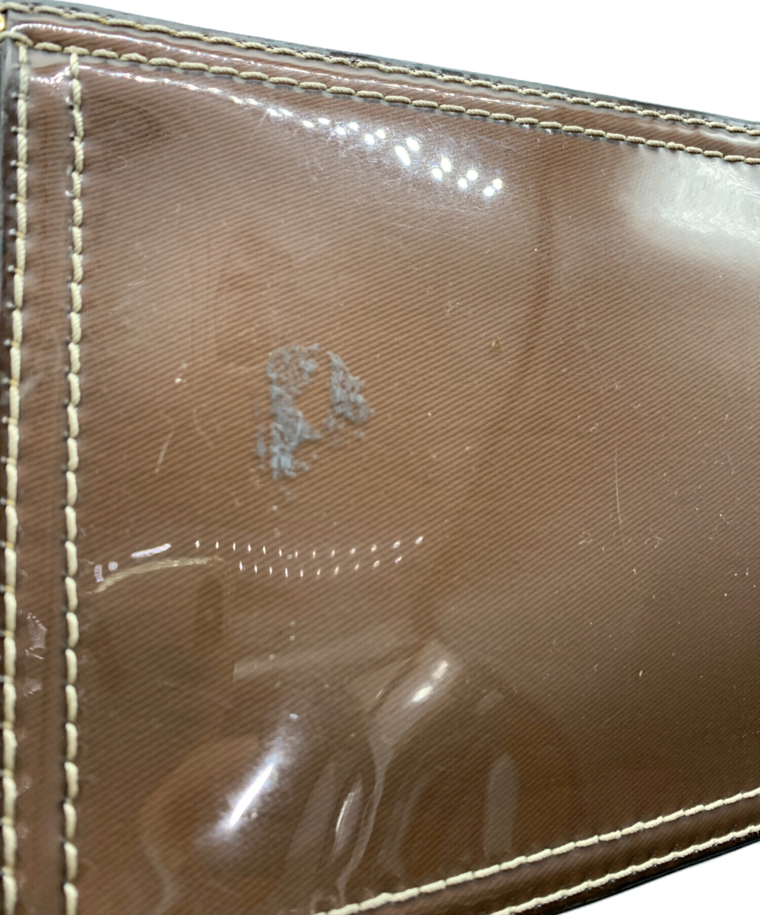 中古・古着通販】LOEWE (ロエベ) アナグラムビニールバッグ ブラウン 