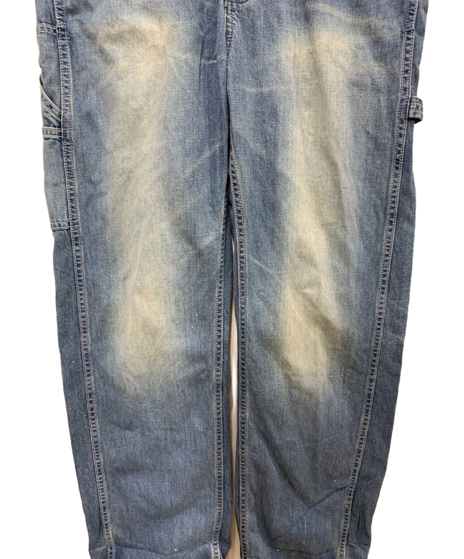 廃盤【Lee】デニムオールインワン used加工 L 中古・古着通販】LEE (リー) デニムオールインワン ブルー サイズ:S