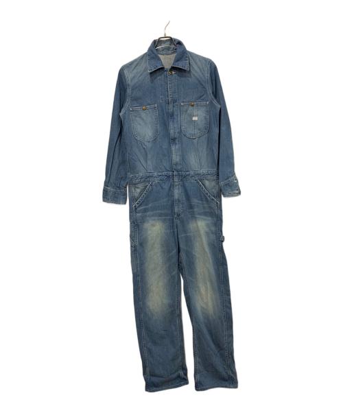 廃盤【Lee】デニムオールインワン used加工 L 中古・古着通販】LEE (リー) デニムオールインワン ブルー サイズ:S
