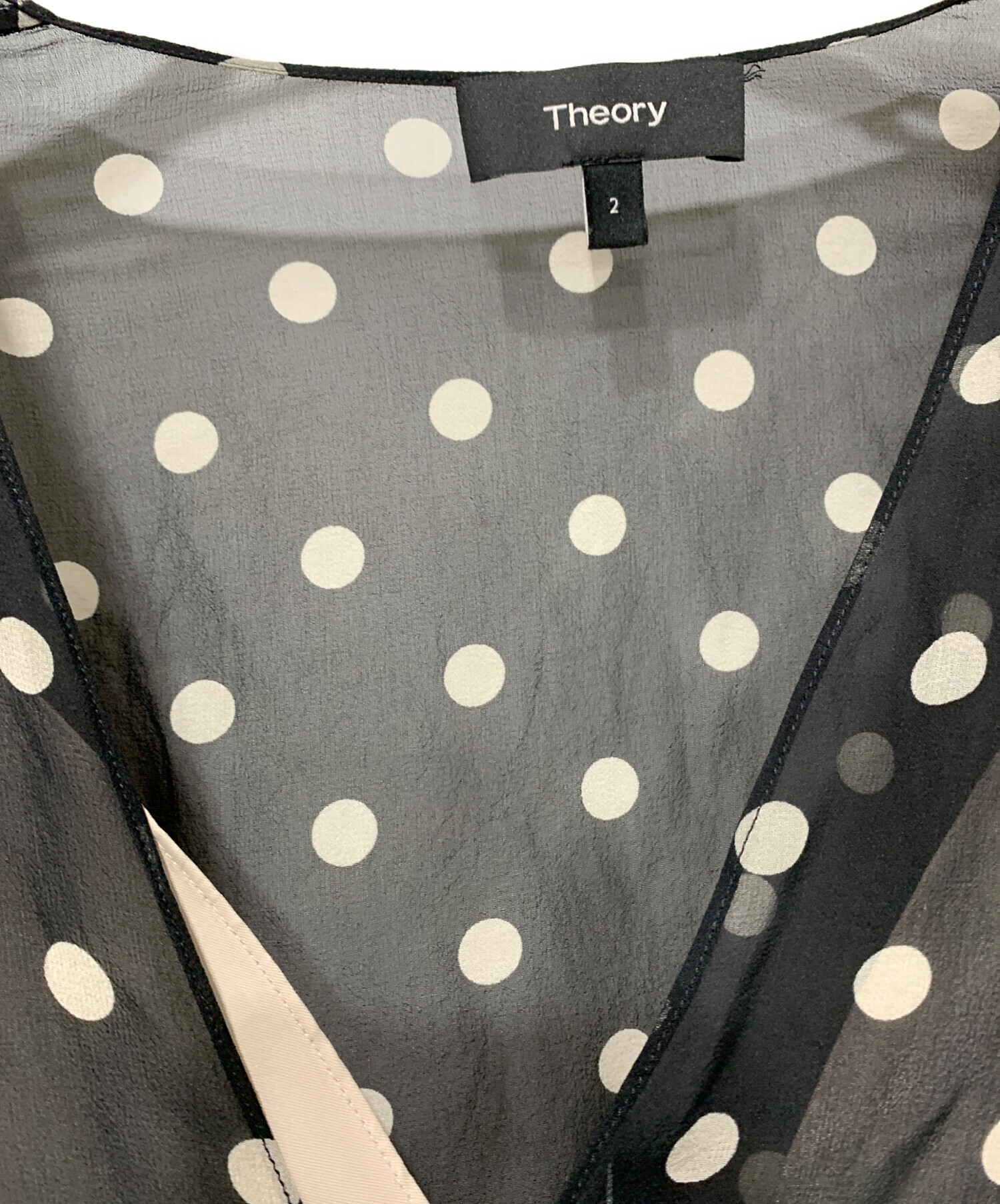 中古・古着通販】theory (セオリー) シルクドットロングワンピース