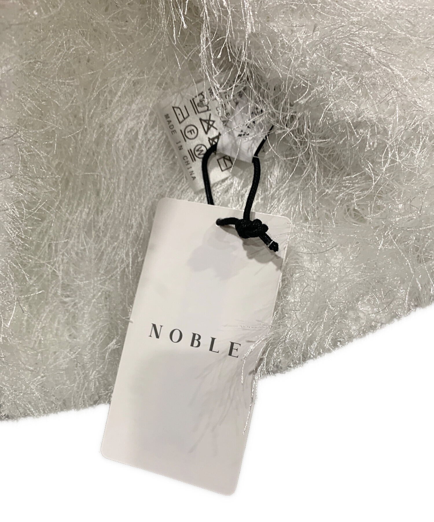 中古・古着通販】Noble (ノーブル) フェザーニットビスチェ ホワイト