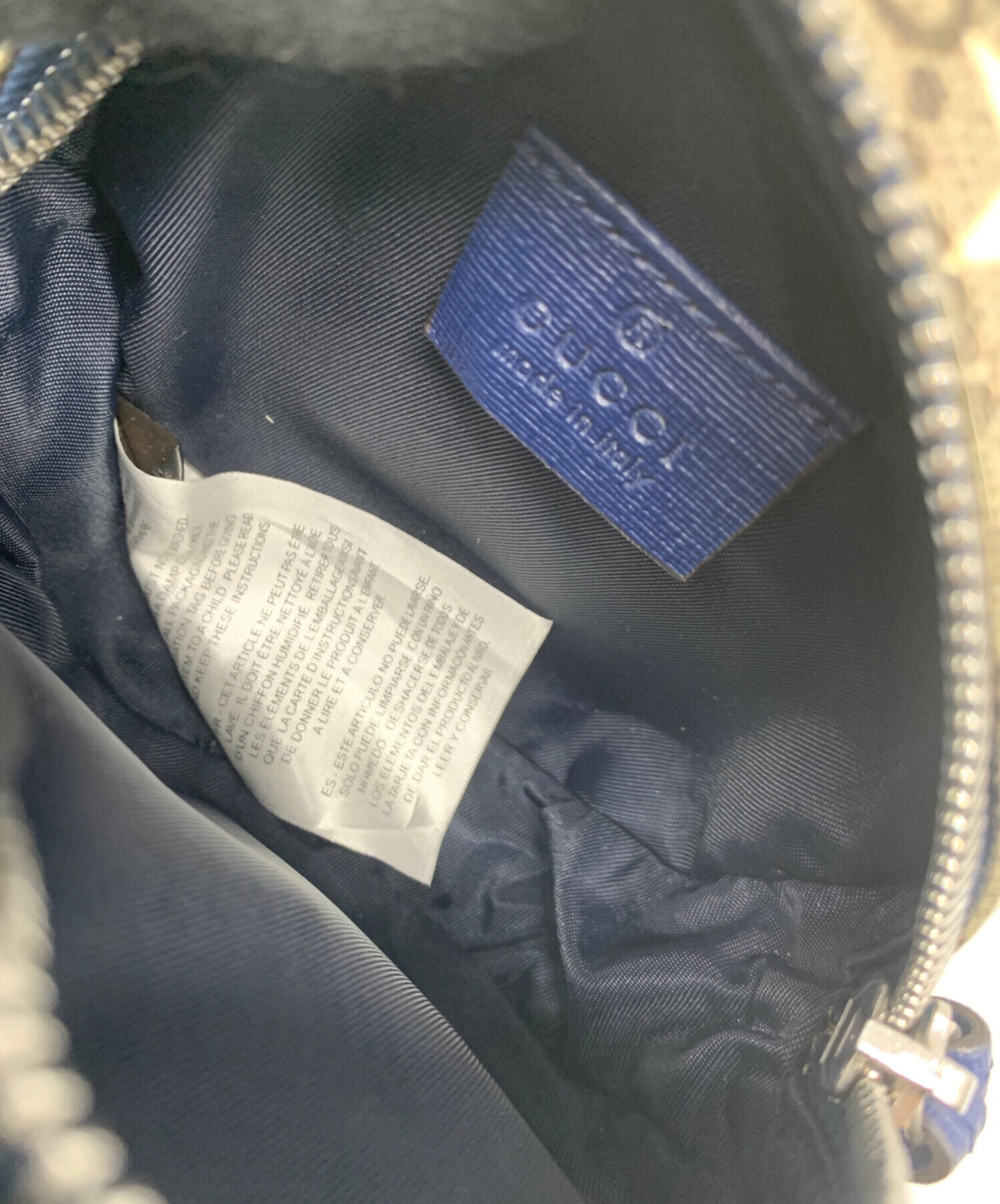 中古・古着通販】GUCCI (グッチ) ラウンドミニウエストポーチ グレー