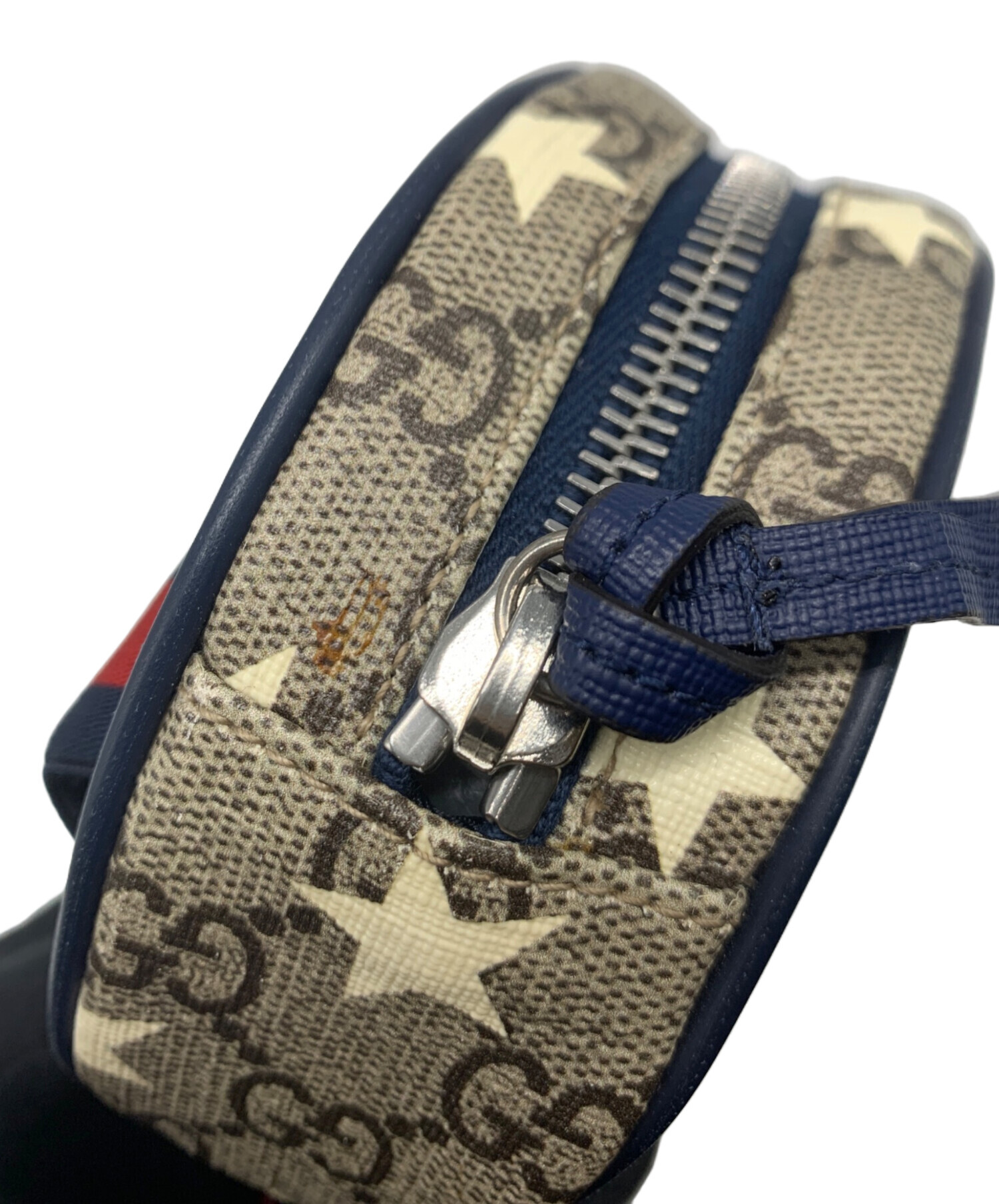 中古・古着通販】GUCCI (グッチ) ラウンドミニウエストポーチ グレー