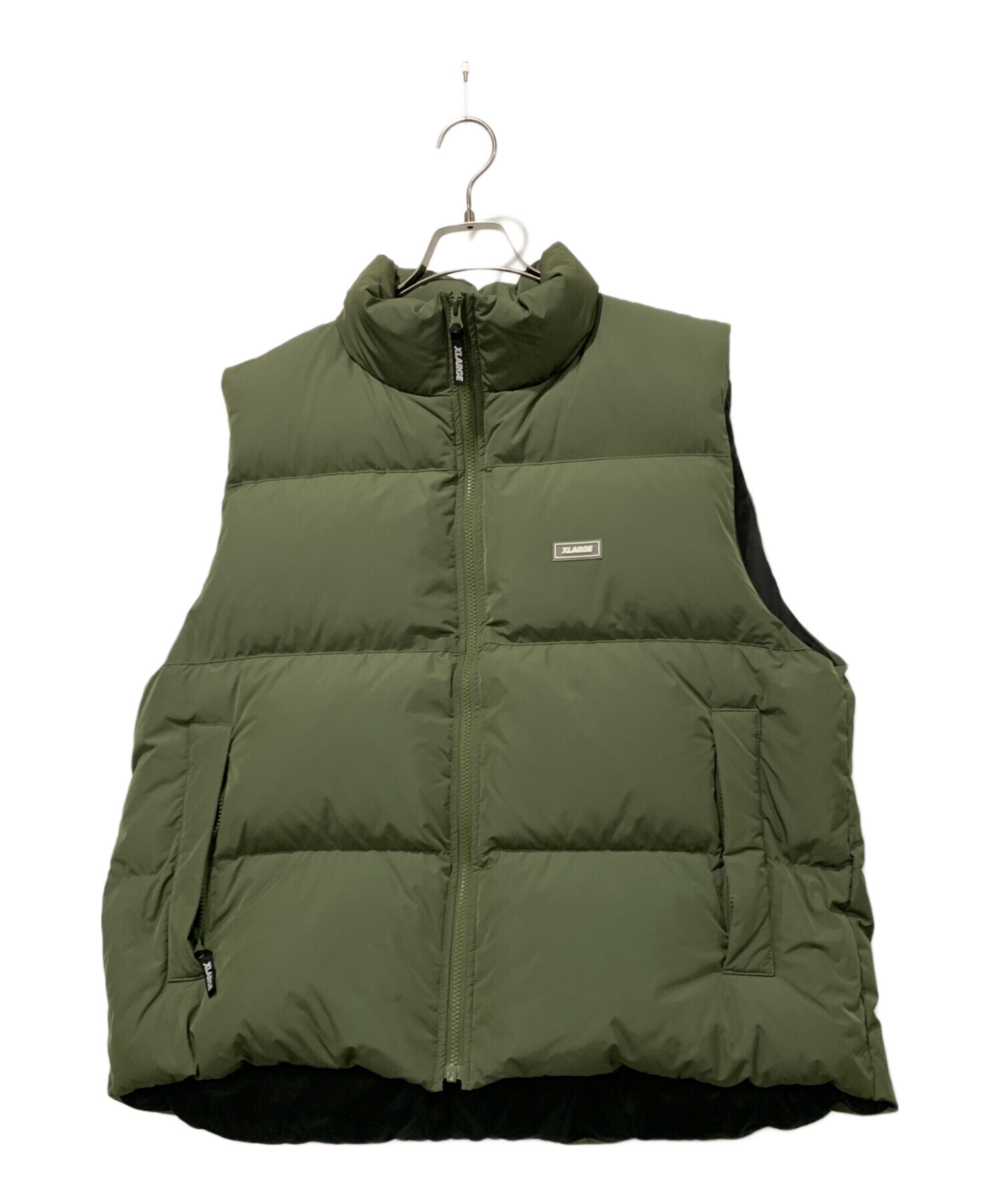   ダウンベスト XS/TP オリーブ 中古・古着通販】X-LARGE (エクストララージ) ダウンベスト オリーブ
