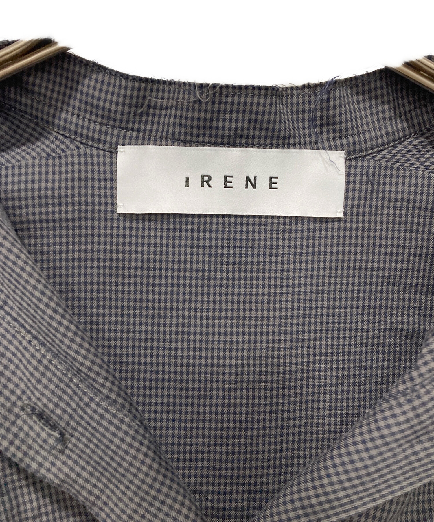 IRENEデザインブラウス 中古・古着通販】IRENE (アイレネ) 長袖ブラウス グレー サイズ:SIZE