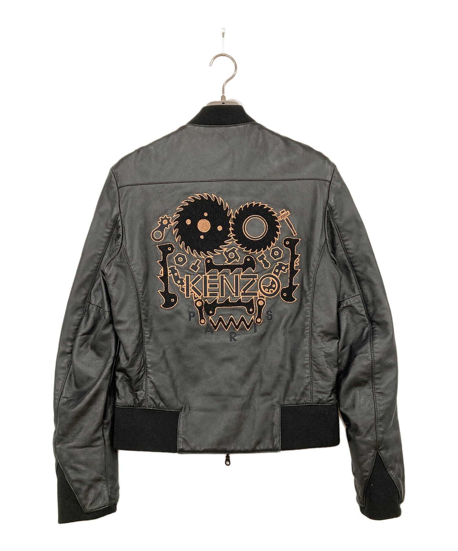 中古・古着通販】KENZO (ケンゾー) レザージャケット ブラック サイズ