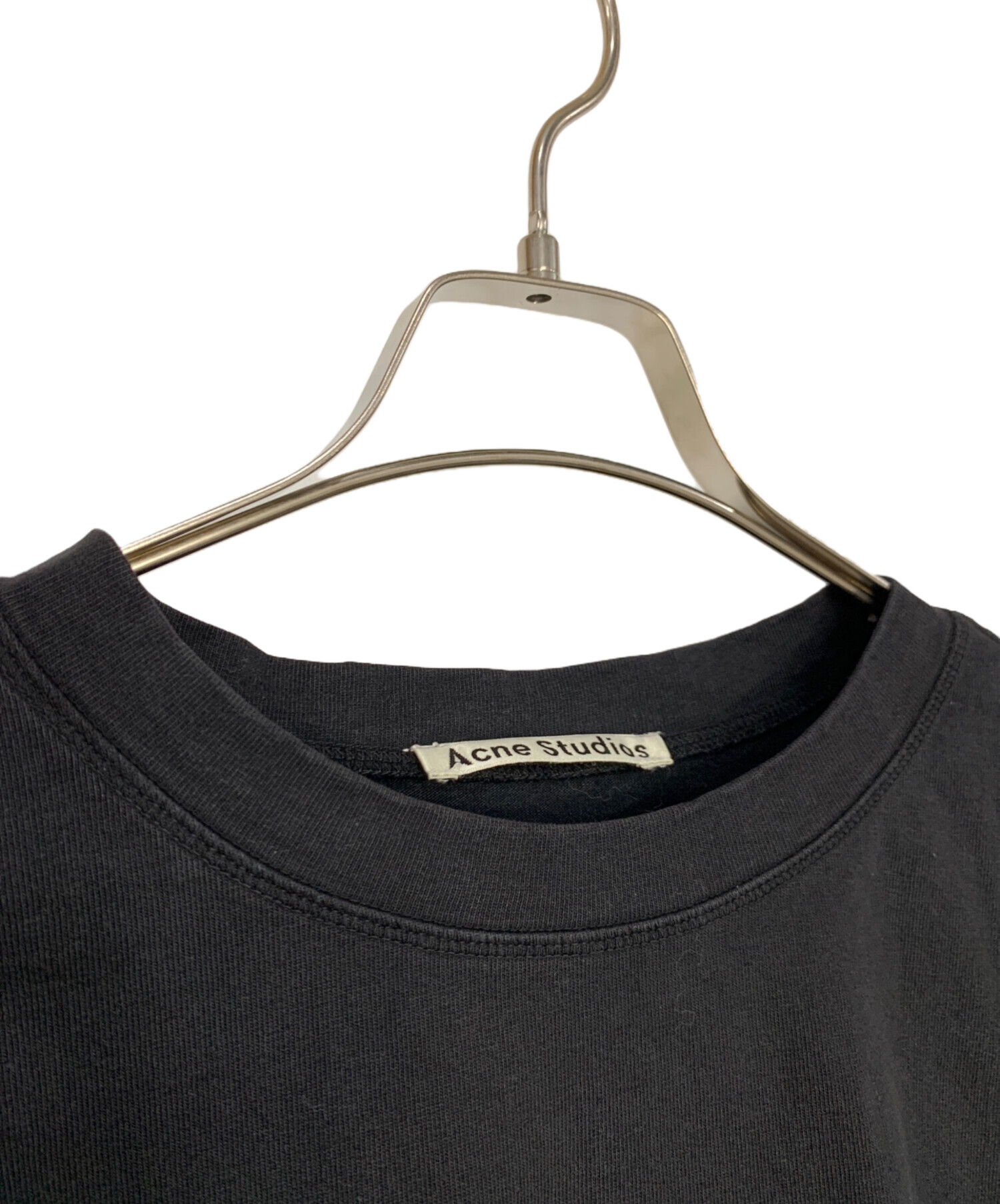 Acne Studios アクネストゥディオズ Tシャツ・カットソー S 黒 【古着】【中古】【送料無料】 中古・古着通販】Acne studios (アクネ ストゥディオズ) ロゴTシャツ